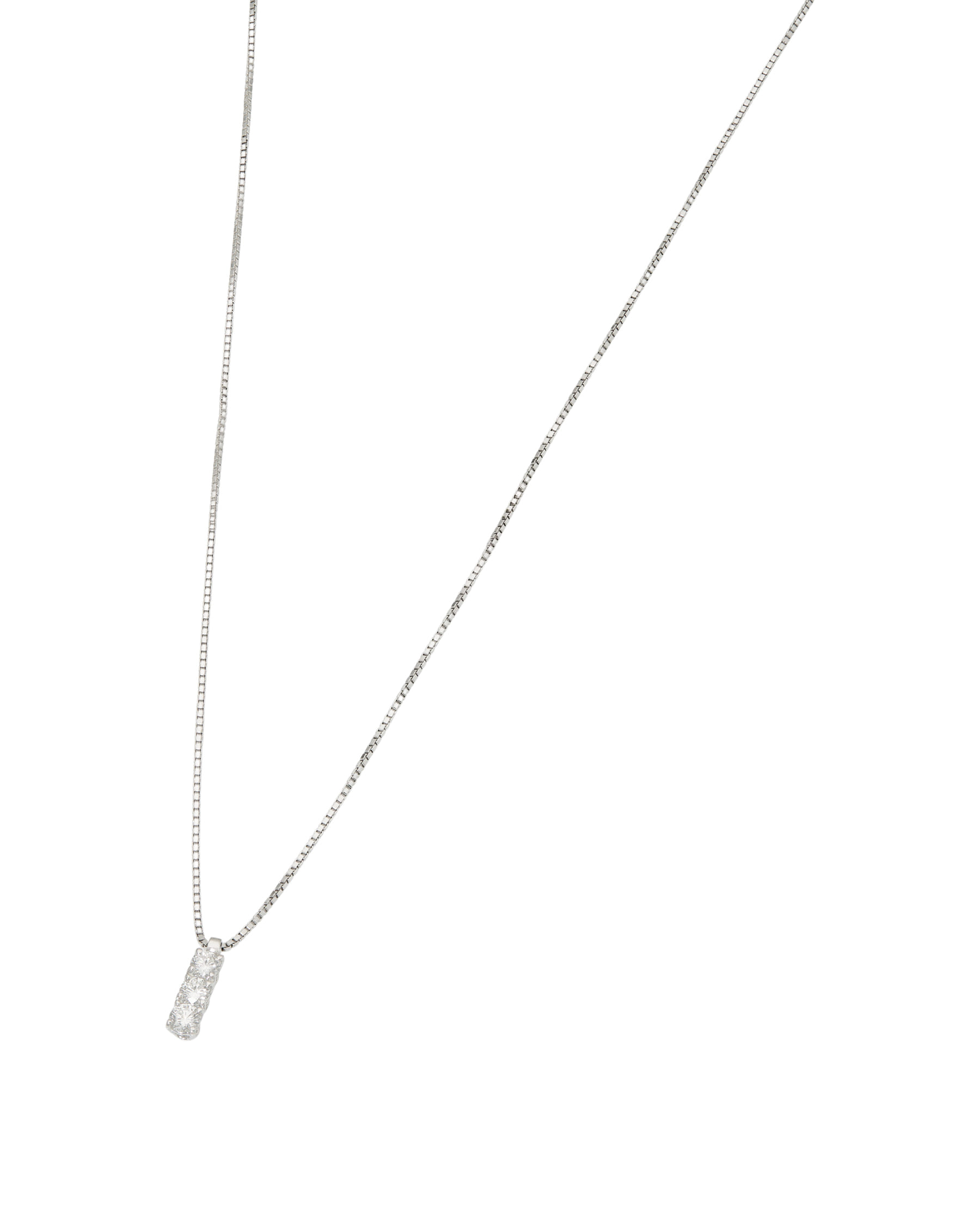 Catenina alfieri con ciondolo punto luce trilogy 0,30 ct-1