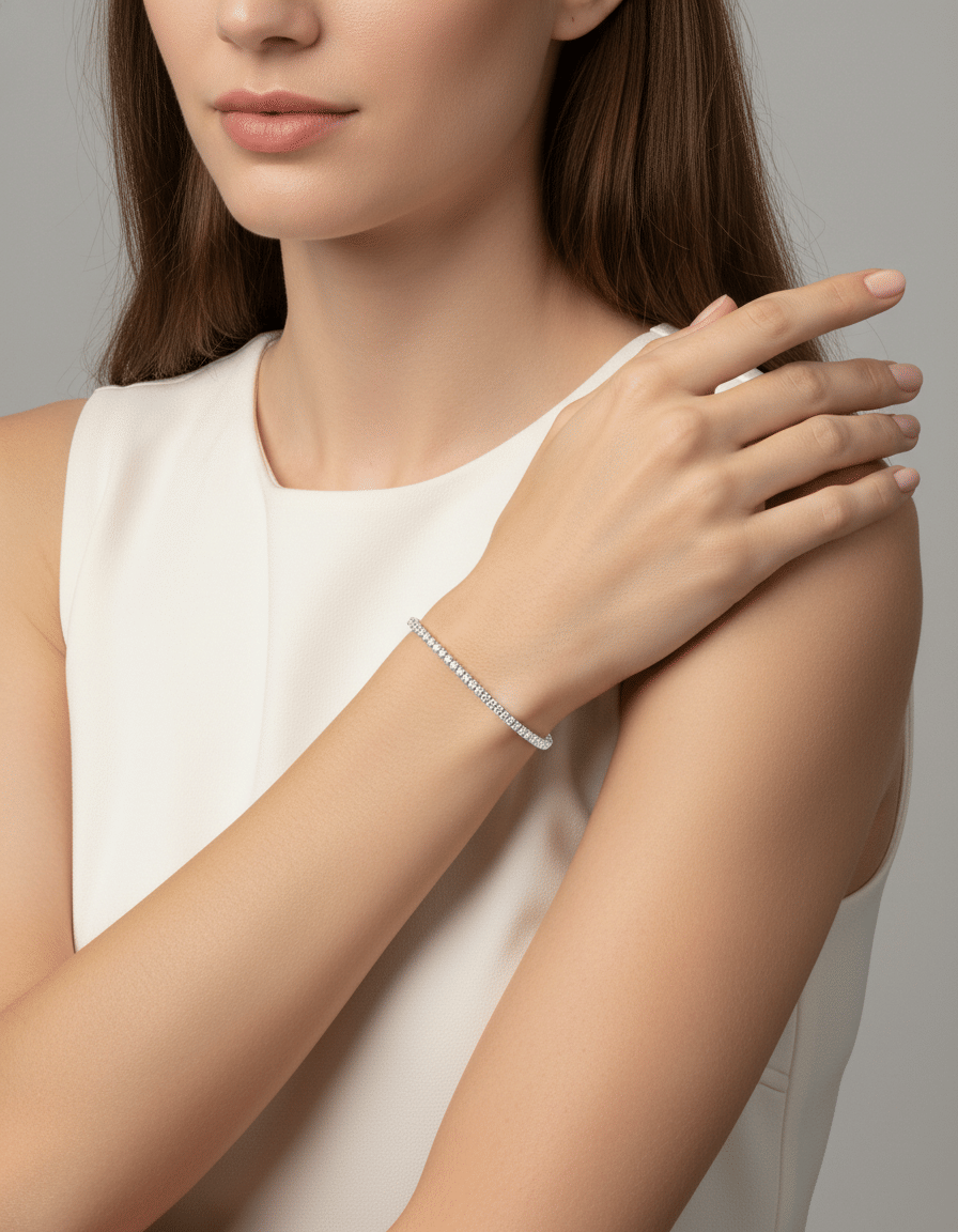 Bracciale tennis damiani in oro bianco e diamanti 1,64 ct-3