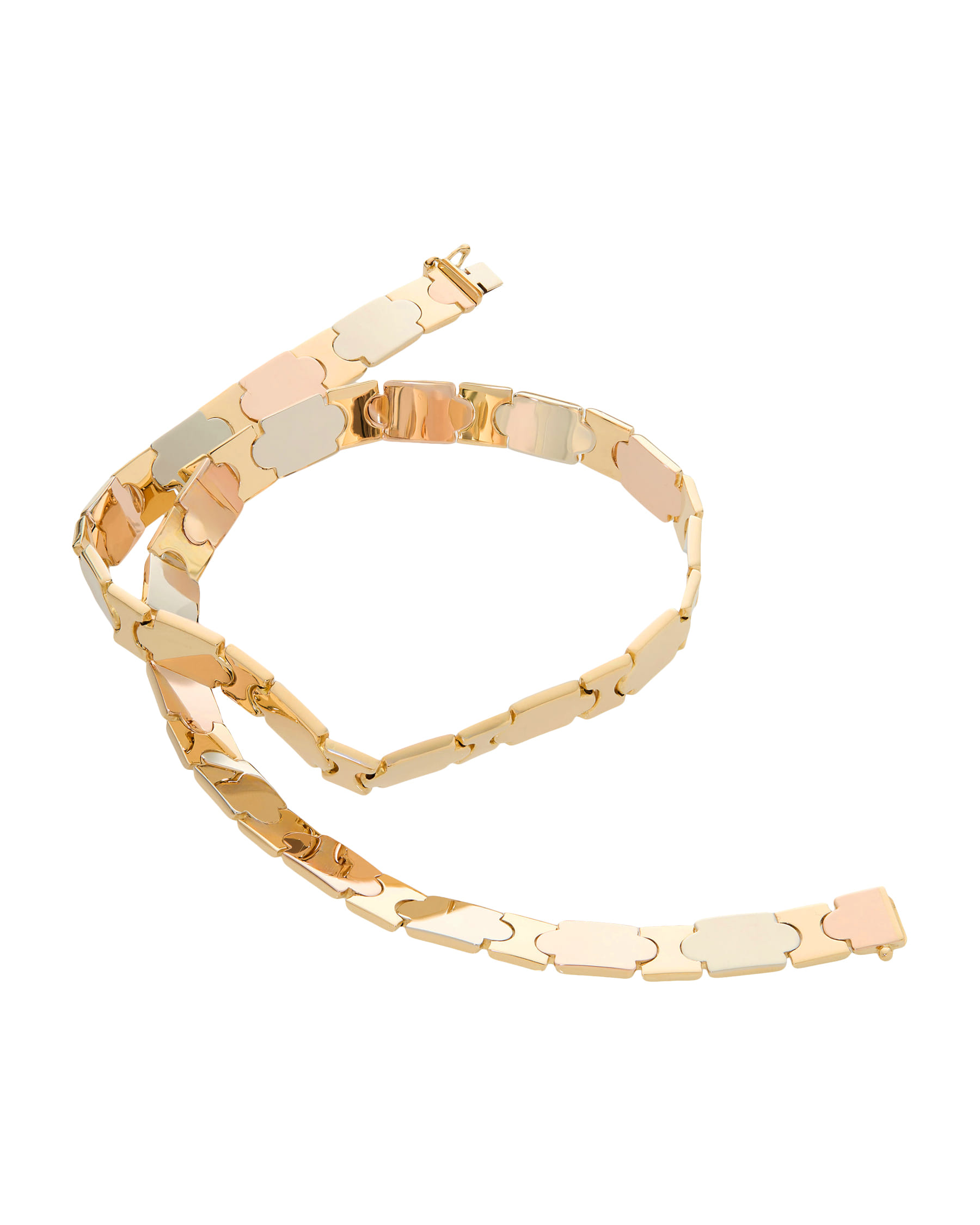 Girocollo a piastre tre ori-2