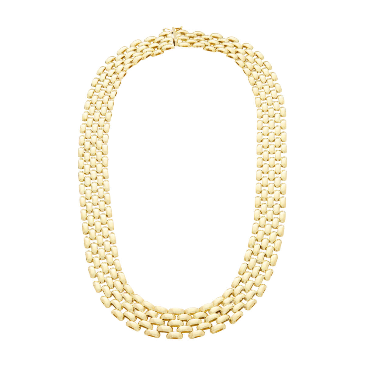 Collana maglia panther in oro giallo-1