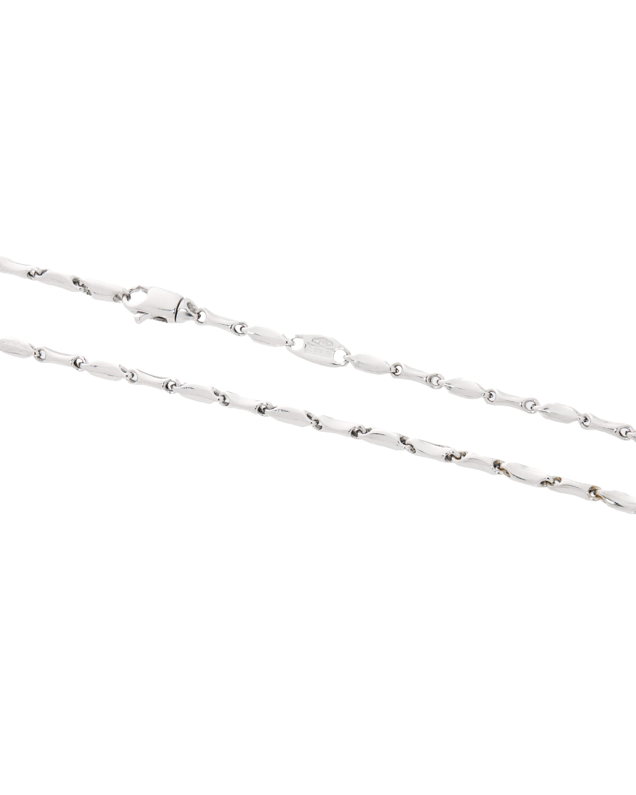 Collana chicchi di riso oro bianco-2