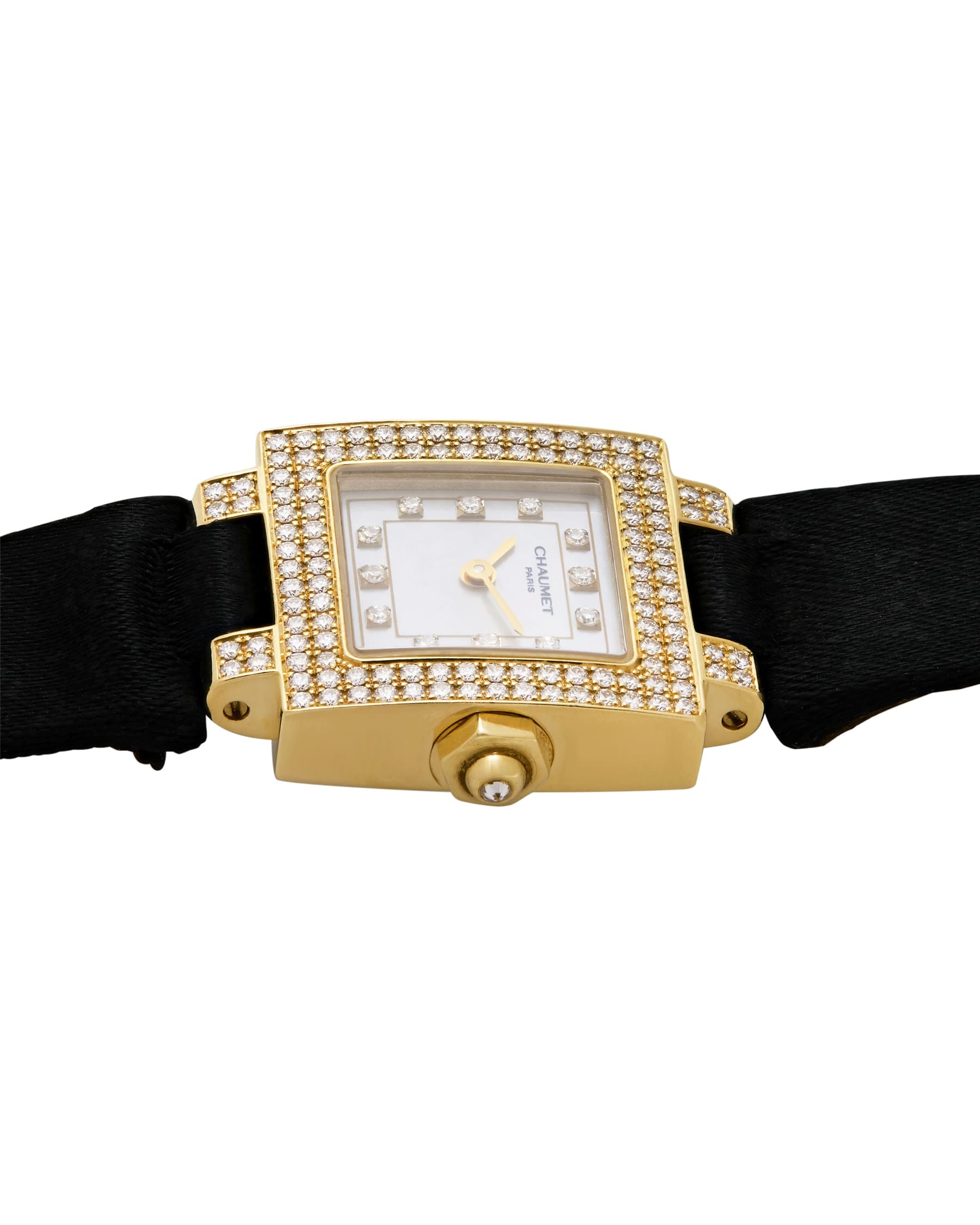 Chaumet tank diamond dial oro 18 kt-4