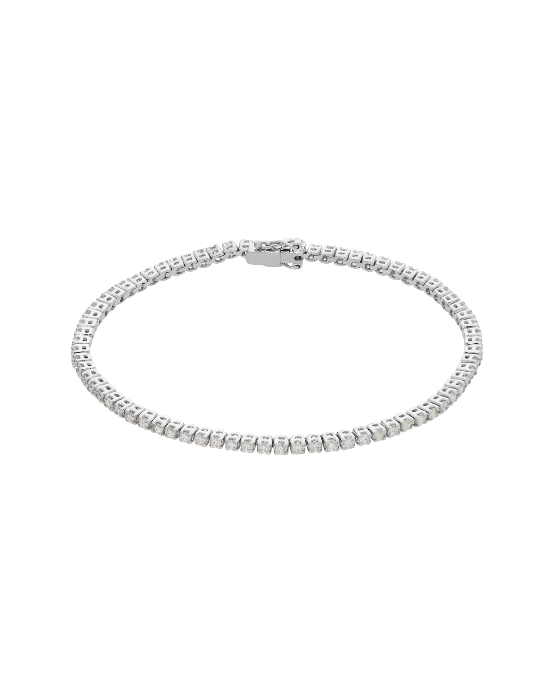Bracciale tennis in oro bianco con diamanti 2,22 ct-1