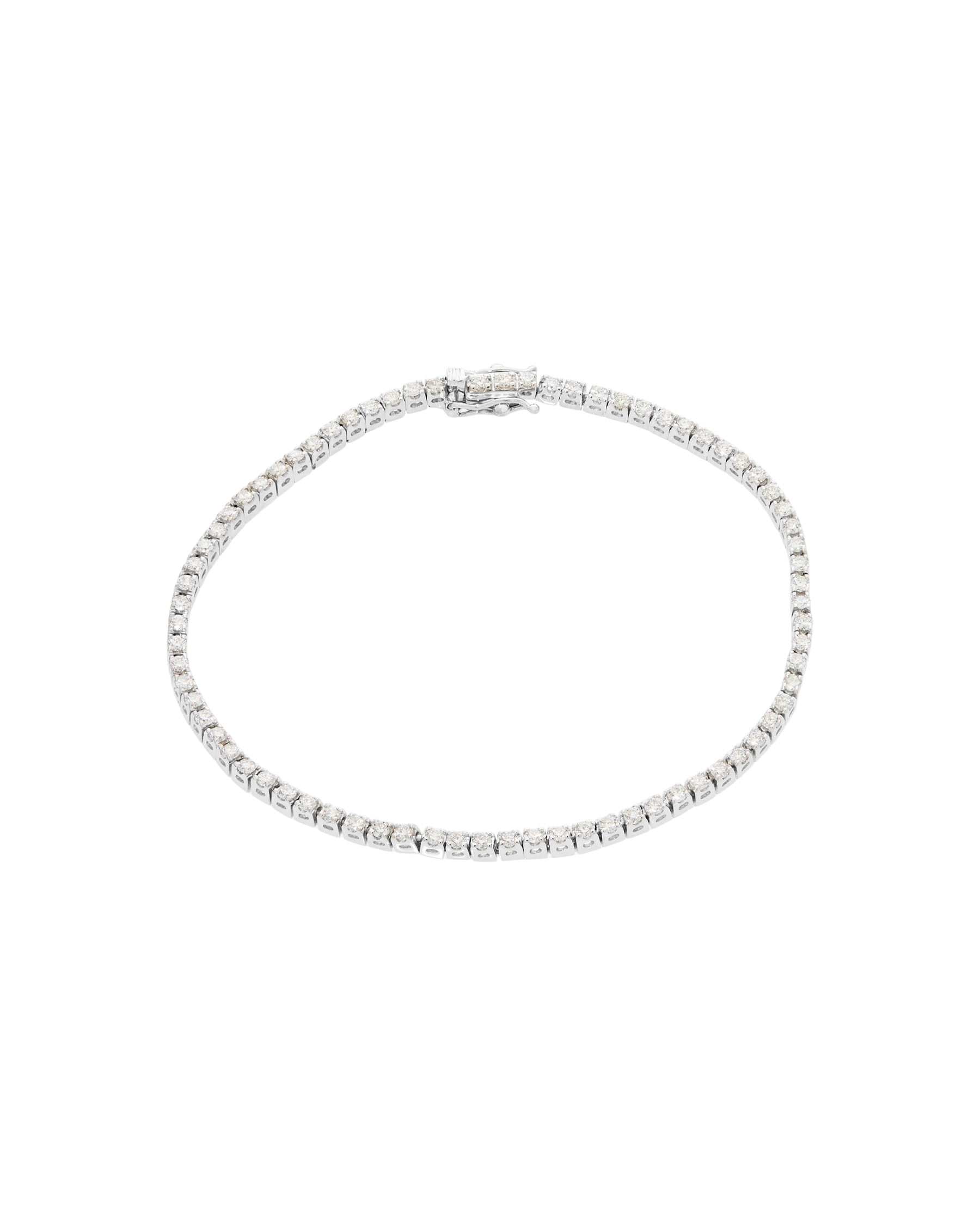 Bracciale tennis in oro bianco con diamanti 1,90 ct-1