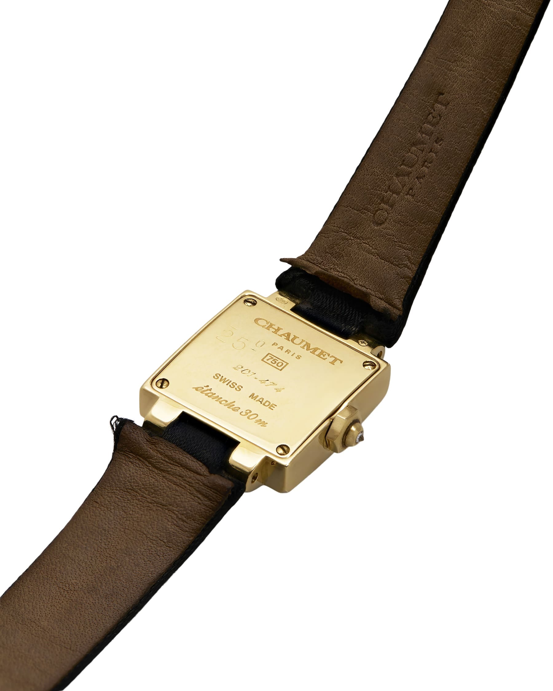 Chaumet tank diamond dial oro 18 kt-5