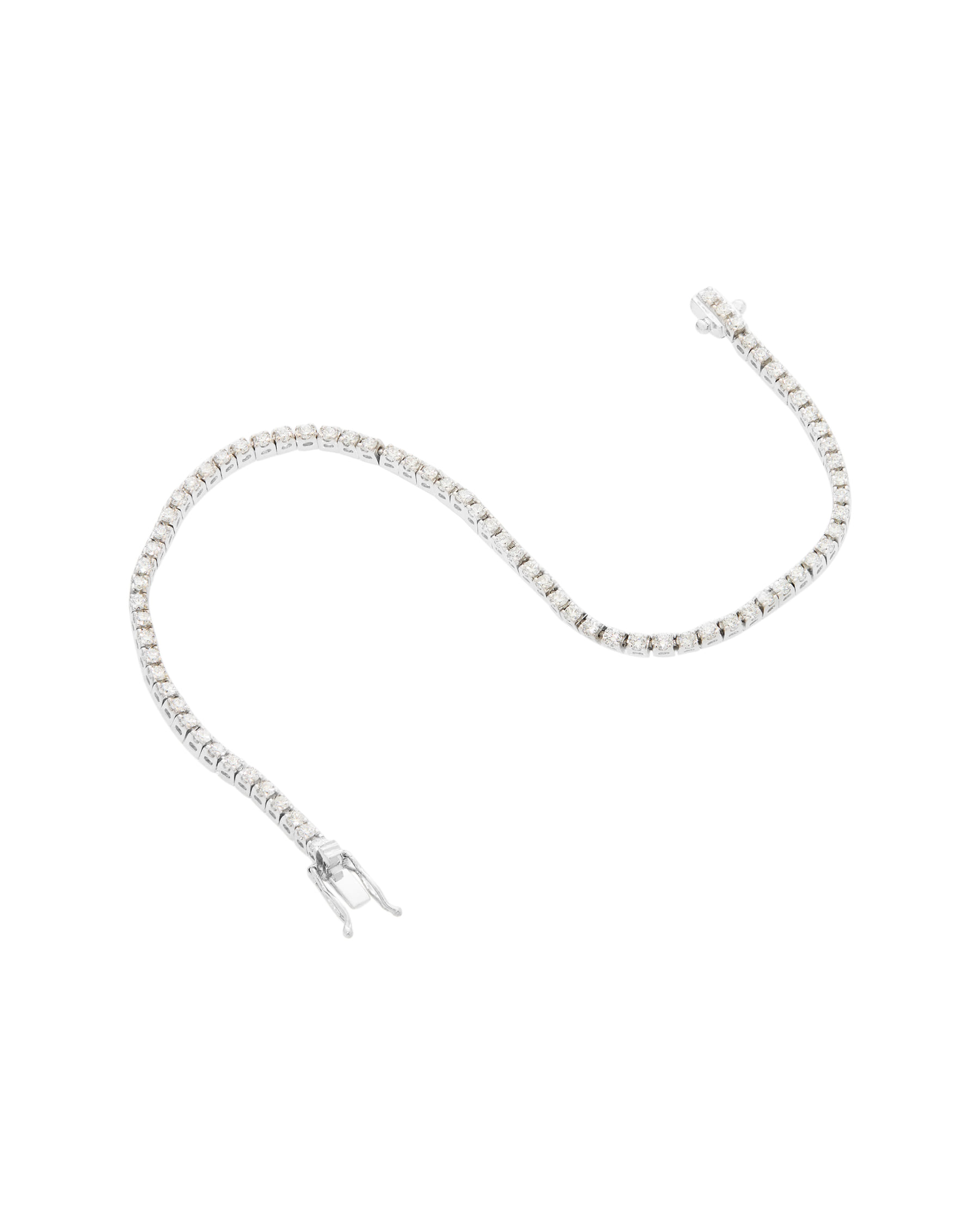 Bracciale tennis in oro bianco con diamanti 1,90 ct-2