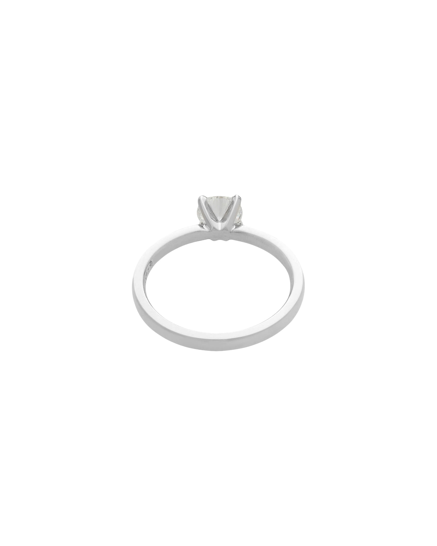 Anello solitario in platino e diamante 0,55 ct-3