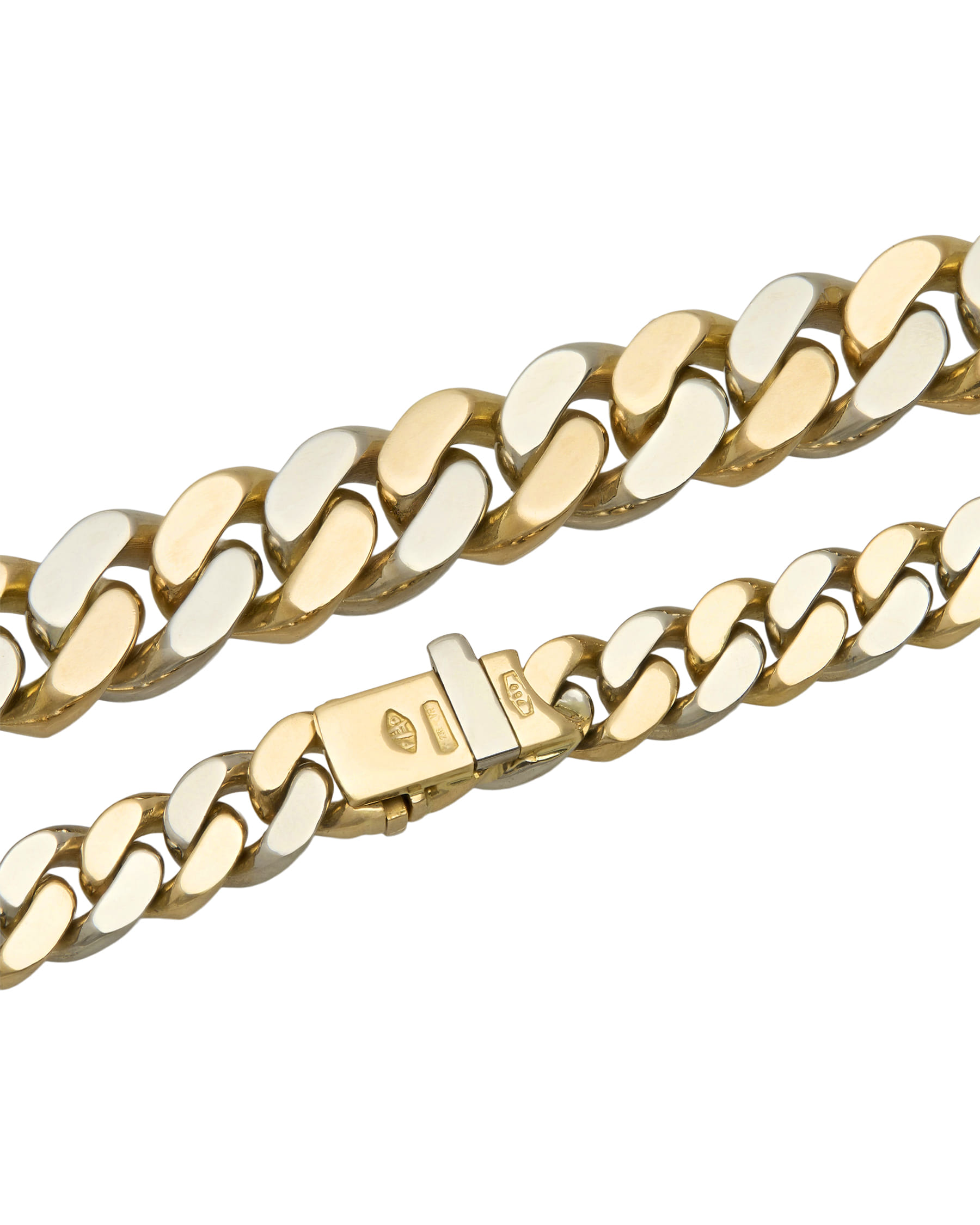 Girocollo maglia groumette gradazione di pavani dario in oro bianco e giallo-2