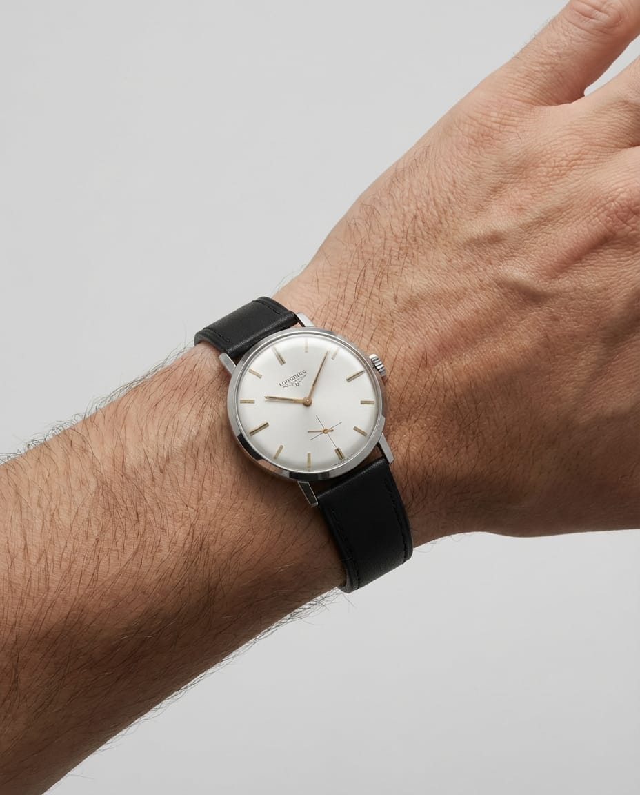 Longines classic vintage steel 35 mm ref 7855-9