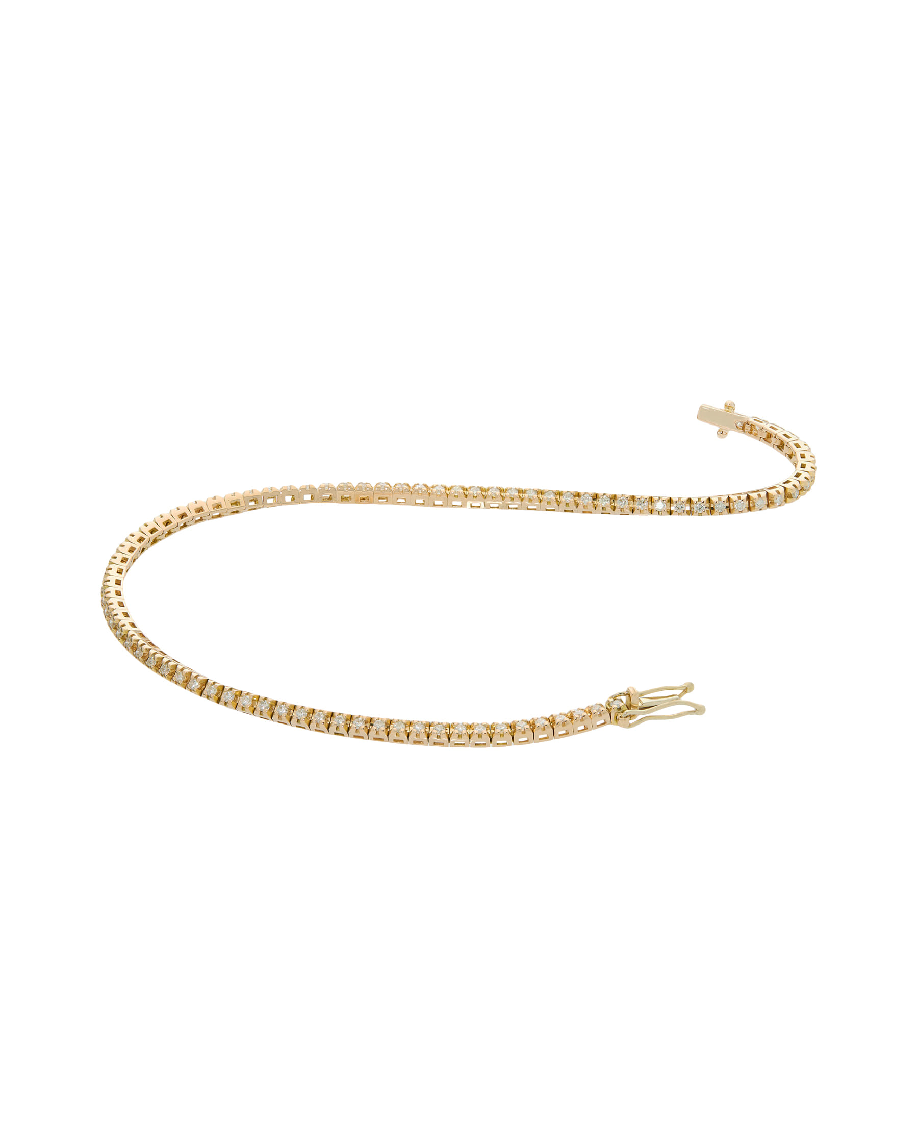 Bracciale tennis in oro giallo con diamanti 0,40 ct-2