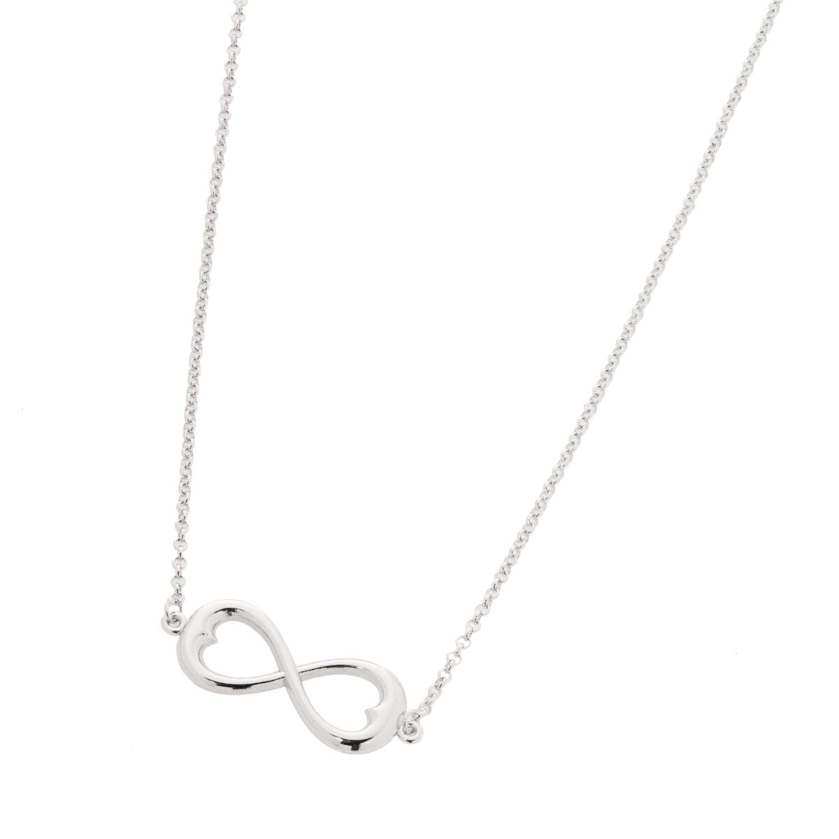 Collana in oro bianco con infinito-1
