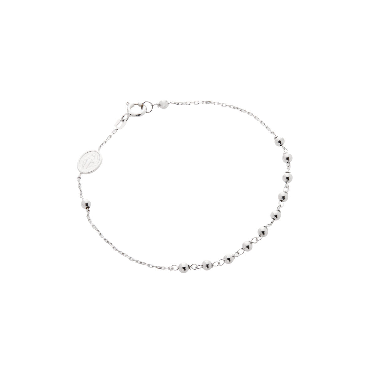Bracciale rosario in oro bianco-1