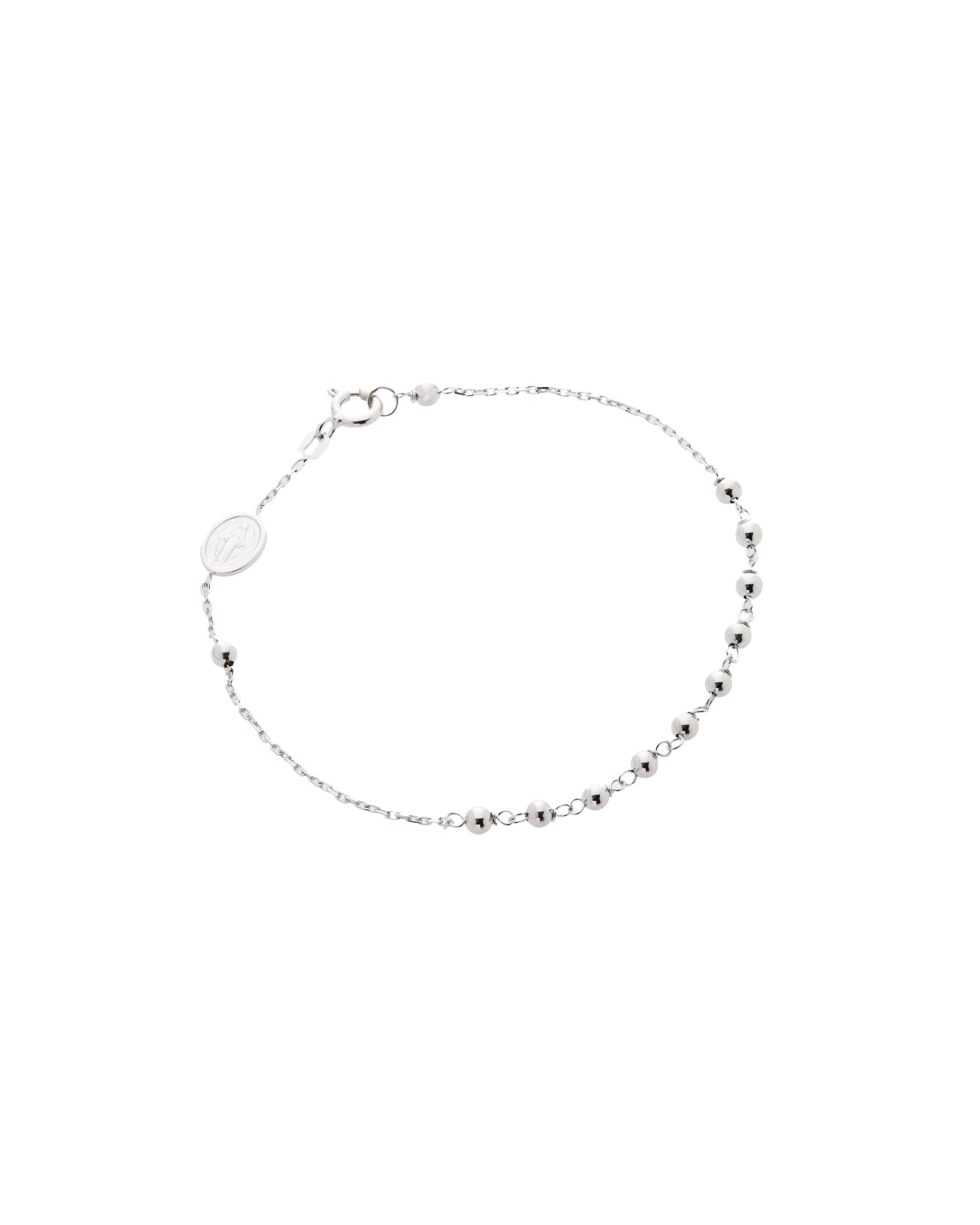 Bracciale rosario in oro bianco-1