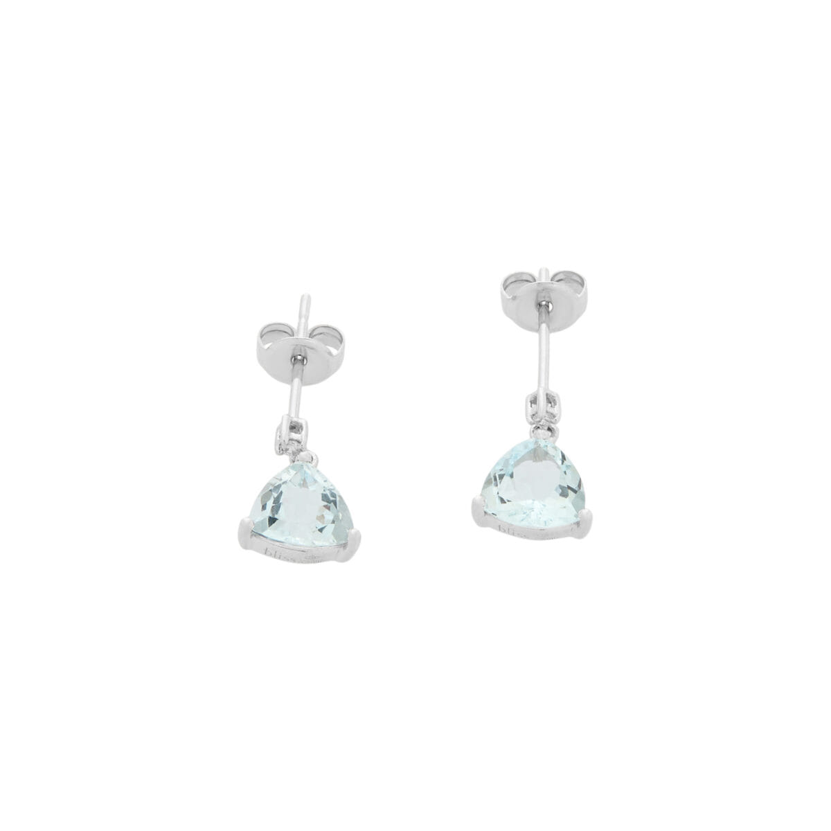 Orecchini bliss in oro bianco, topazi trillion e diamanti-1