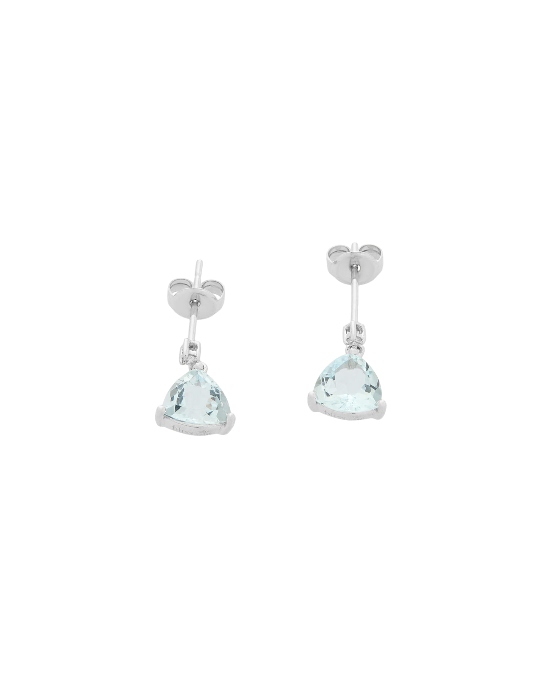 Orecchini bliss in oro bianco, topazi trillion e diamanti-1