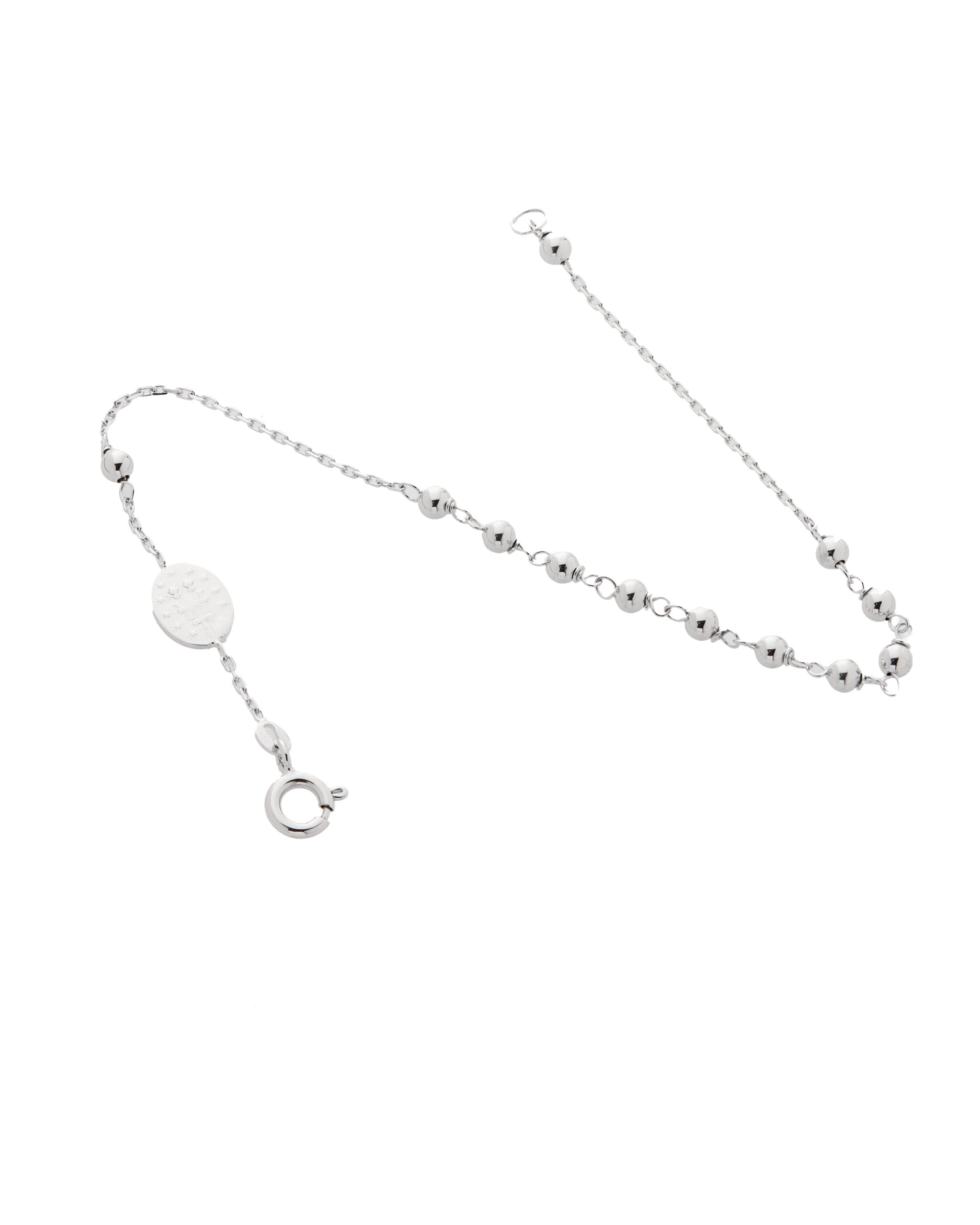 Bracciale rosario in oro bianco-2