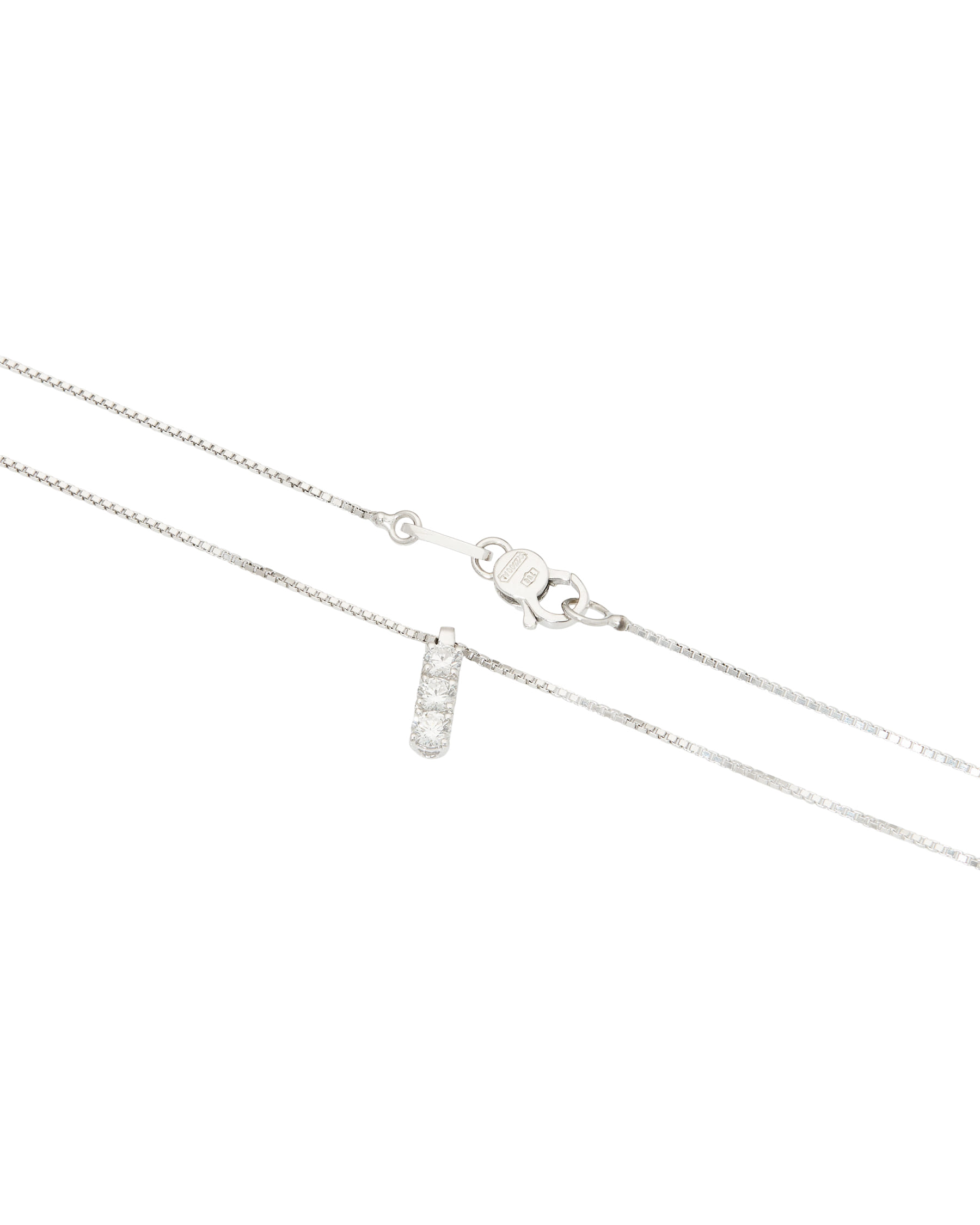 Catenina alfieri con ciondolo punto luce trilogy 0,30 ct-2