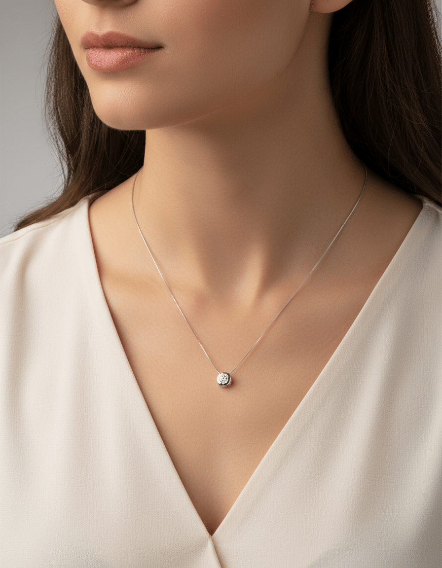 Catenina punto luce cipollino 0,04 ct-3