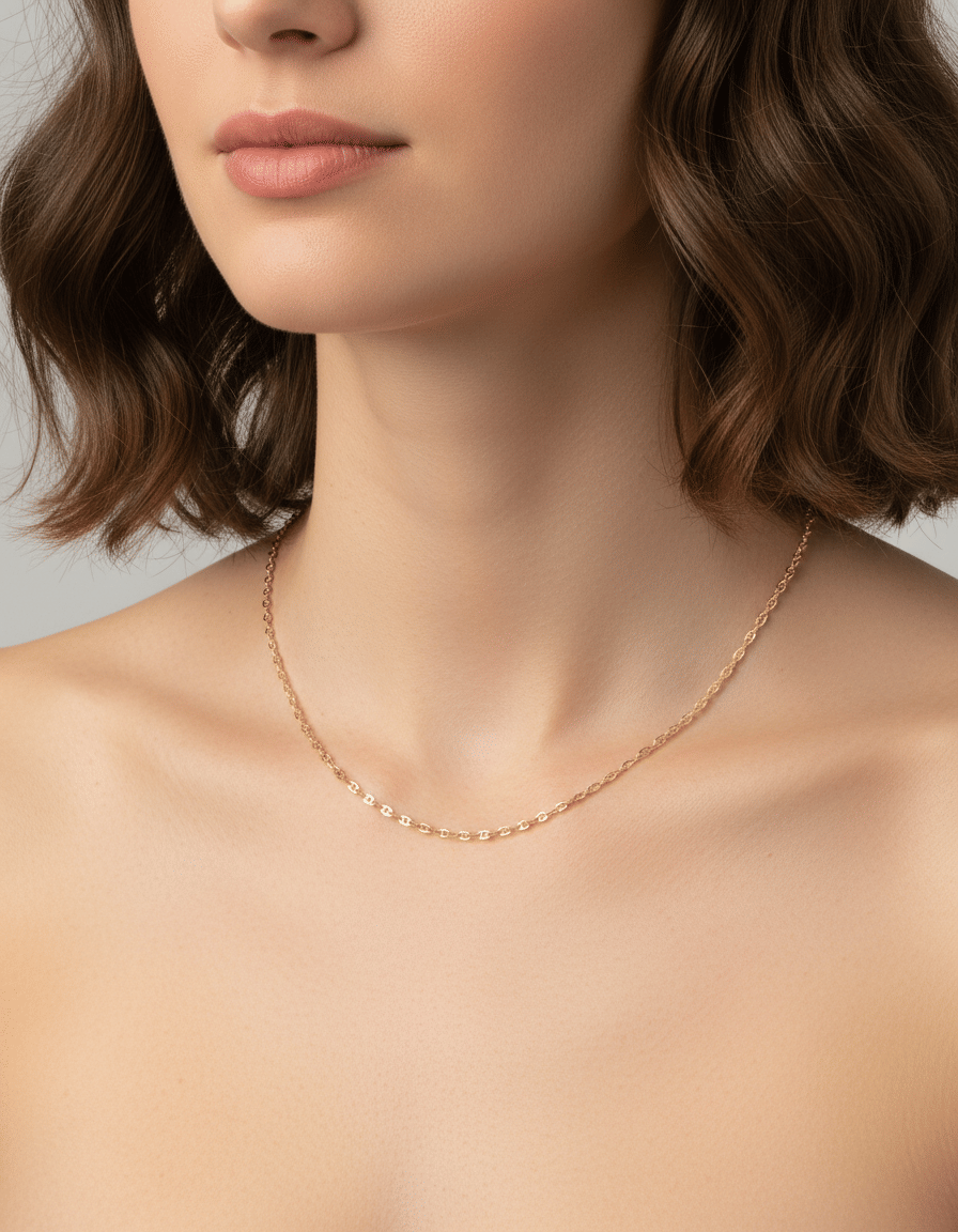 Collana maglia marinara mini in oro giallo-3