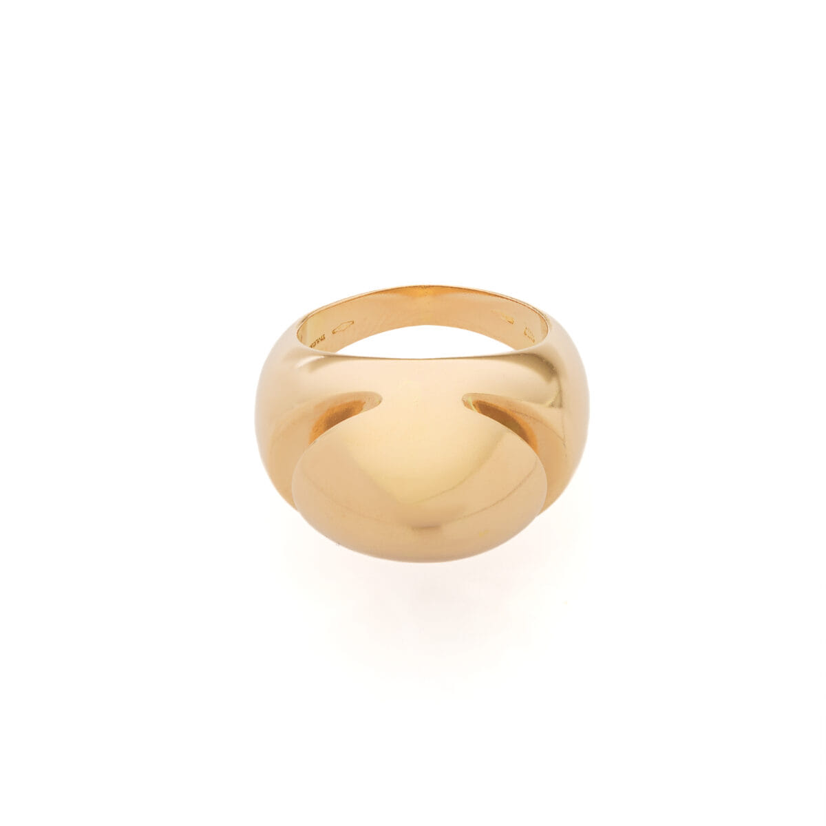 Anello bulgari cabochon satinato in oro rosa 18 kt-1