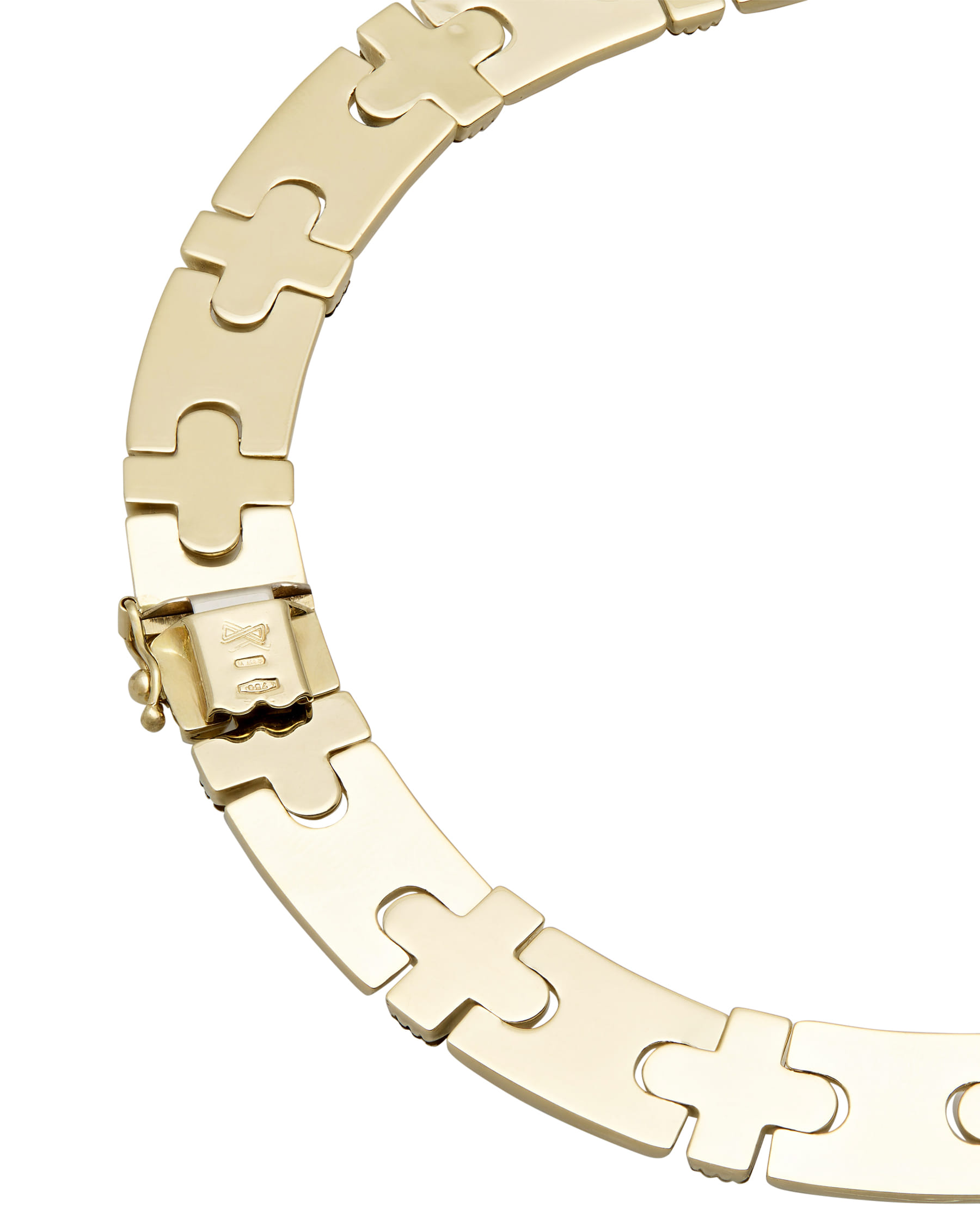 Girocollo maglia bizantina in oro giallo bianco-2