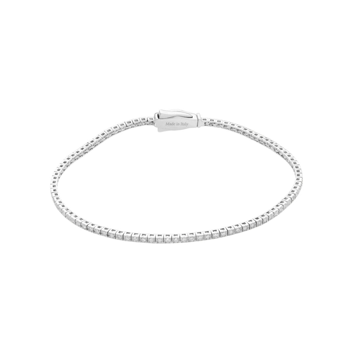 Bracciale tennis recarlo oro bianco e diamanti 0,36 ct-1