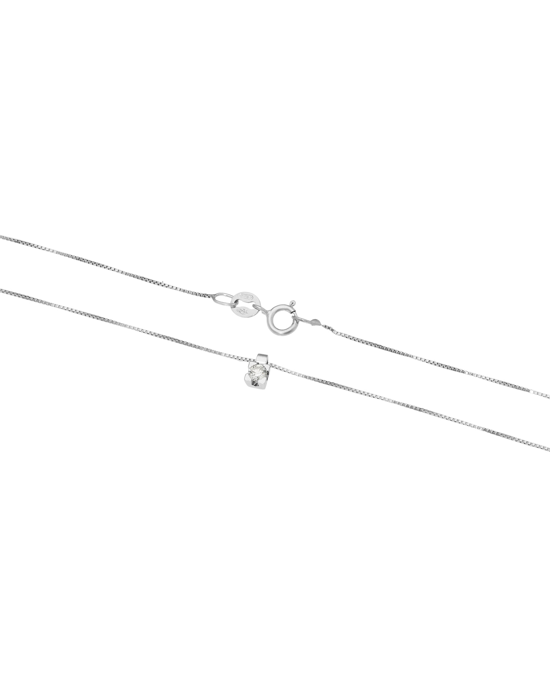 Collana punto luce diamante 0,08ct-2