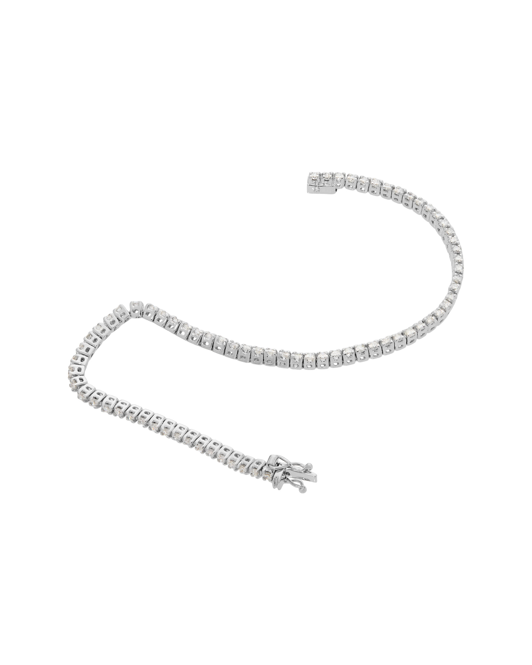 Bracciale tennis in oro bianco con diamanti 2,22 ct-2