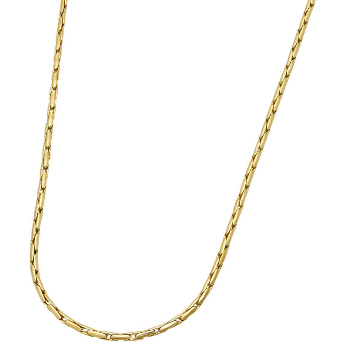 Collana maglia rettangolare piatta in oro giallo 18 kt-1