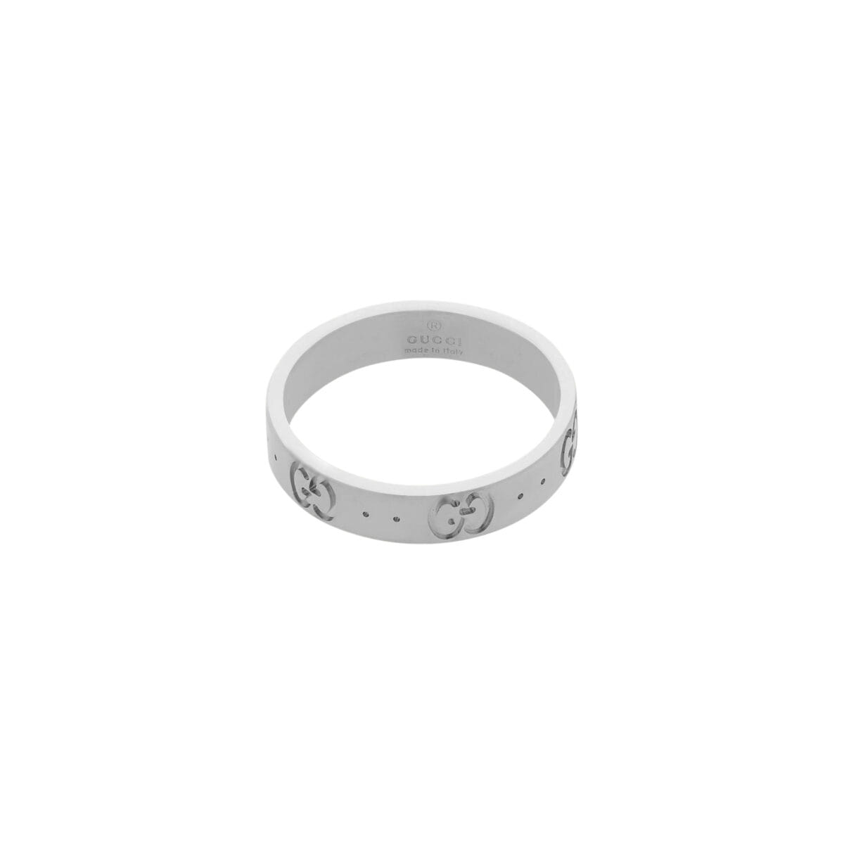 Anello gucci icon sottile in oro bianco-1