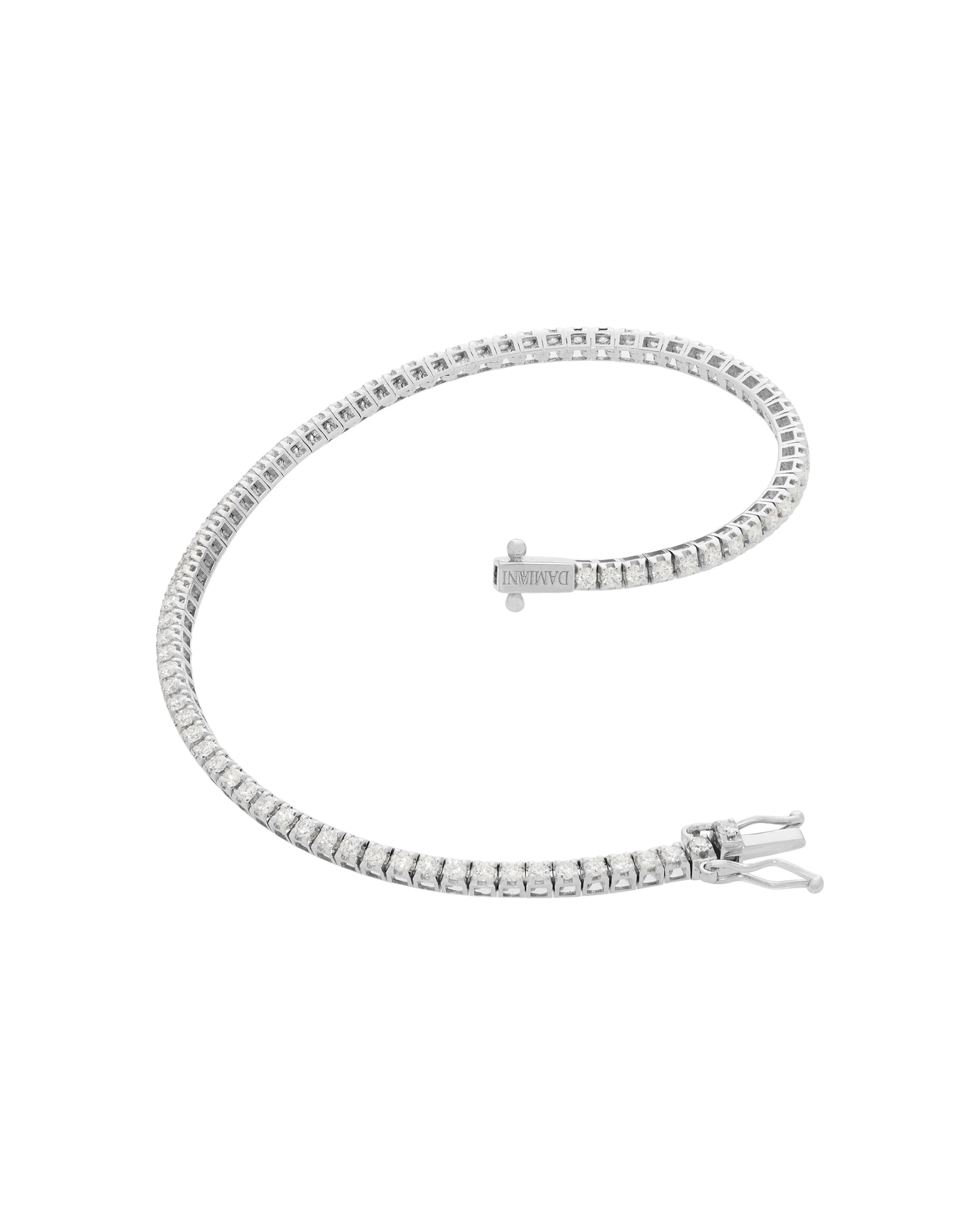 Bracciale tennis damiani in oro bianco e diamanti 1,64 ct-2