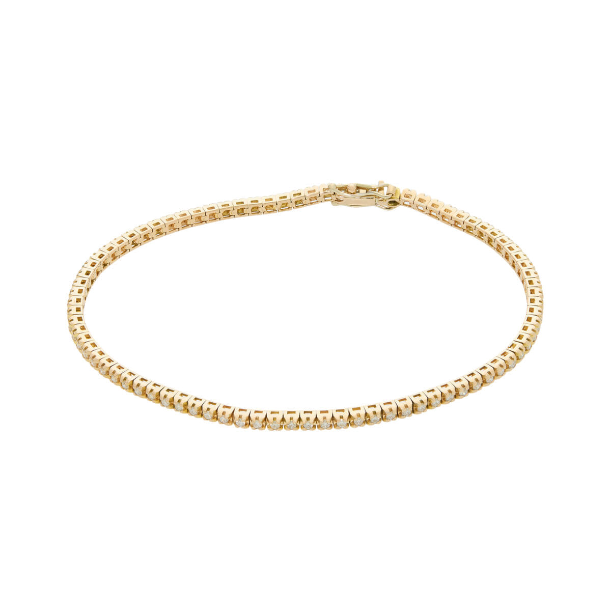 Bracciale tennis in oro giallo con diamanti 0,40 ct-1
