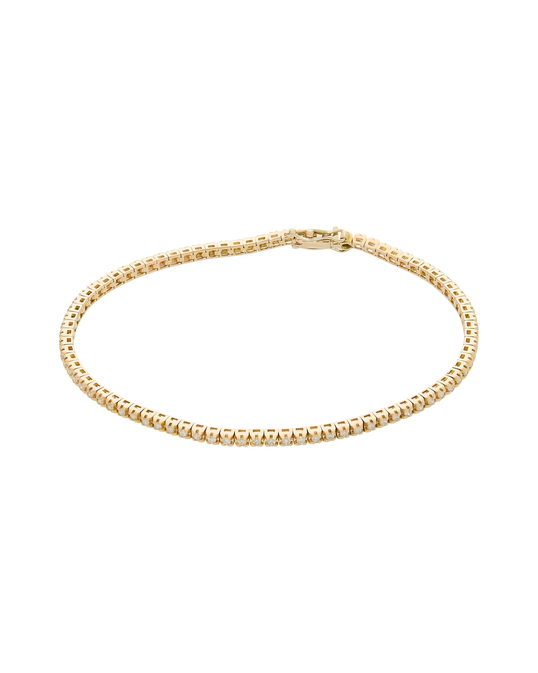 Bracciale tennis in oro giallo con diamanti 0,40 ct-1