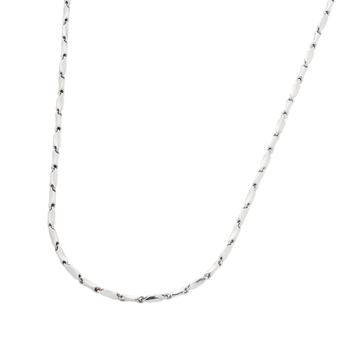 Collana chicchi di riso oro bianco-1