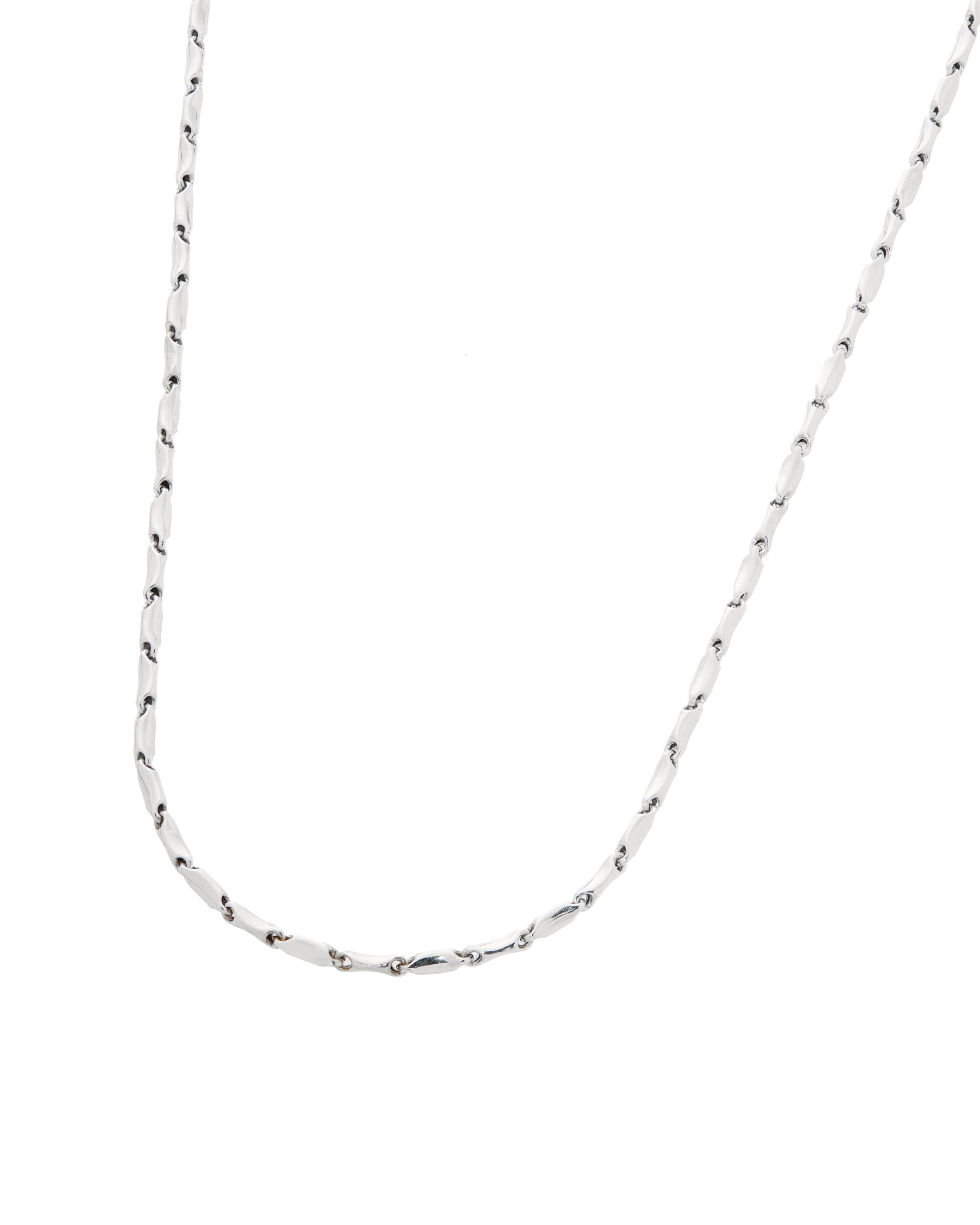 Collana chicchi di riso oro bianco-1