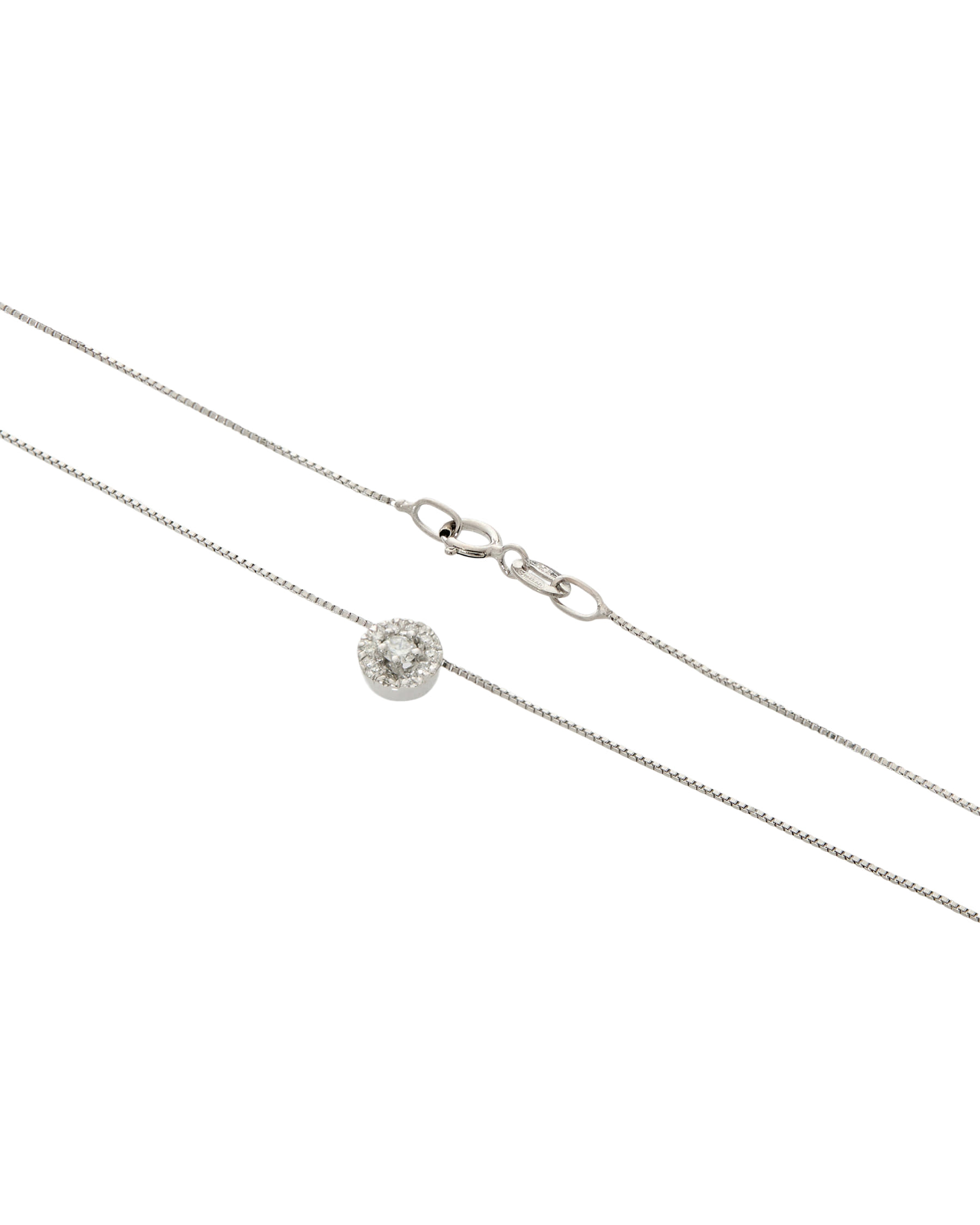 Catenina magic fiore in oro bianco con diamanti-2