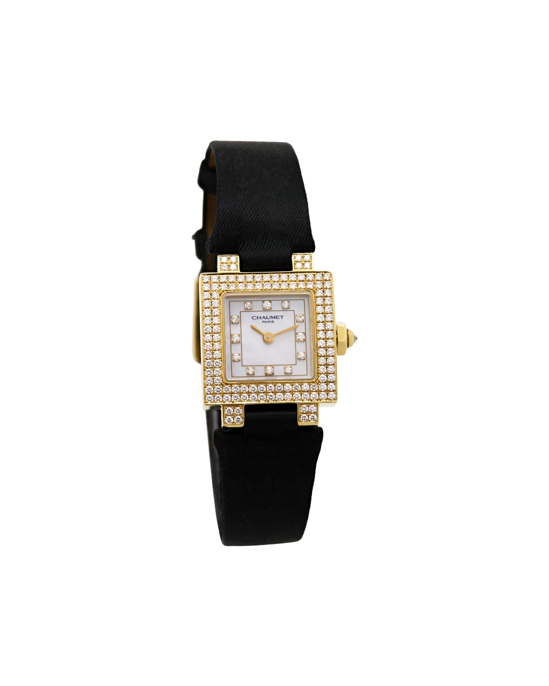 Chaumet tank diamond dial oro 18 kt-1