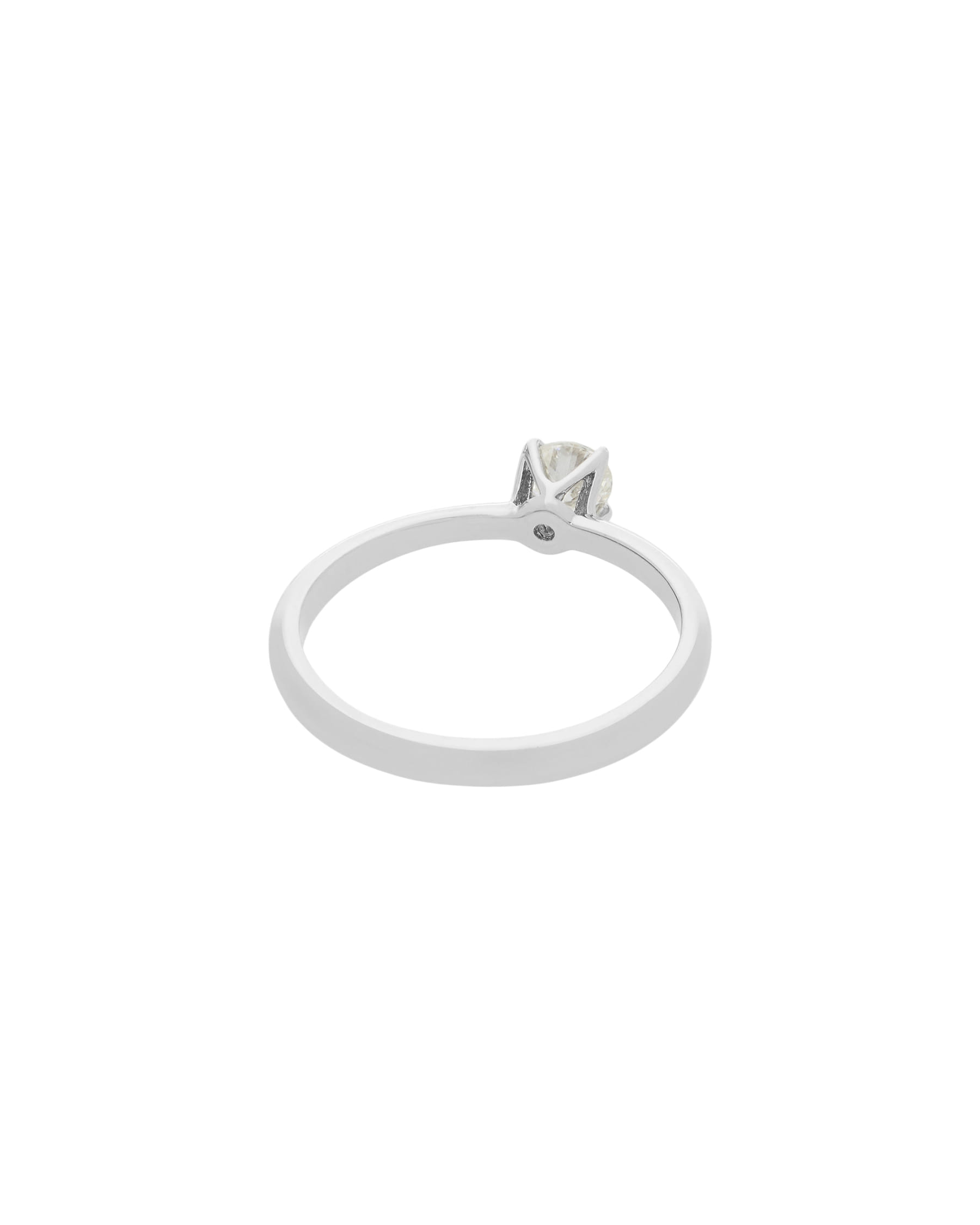 Anello solitario in oro bianco 18kt con diamante 0,28 ct-3