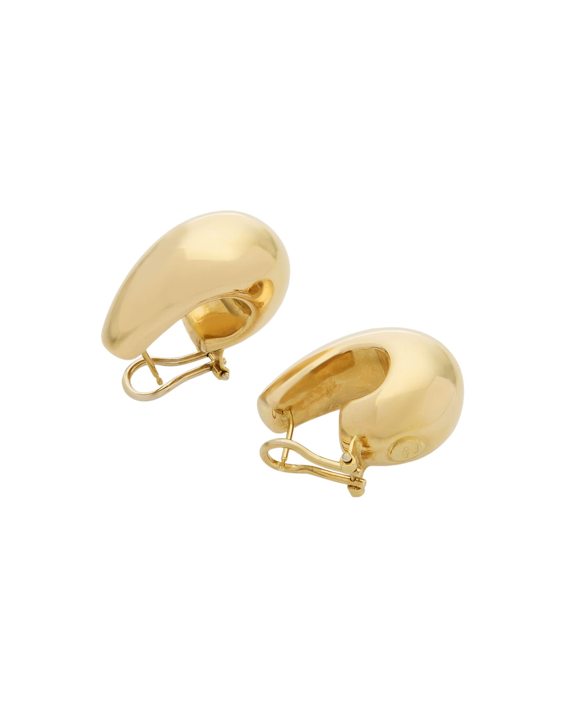 Orecchini cerchietto bombati in oro giallo 18 kt-2