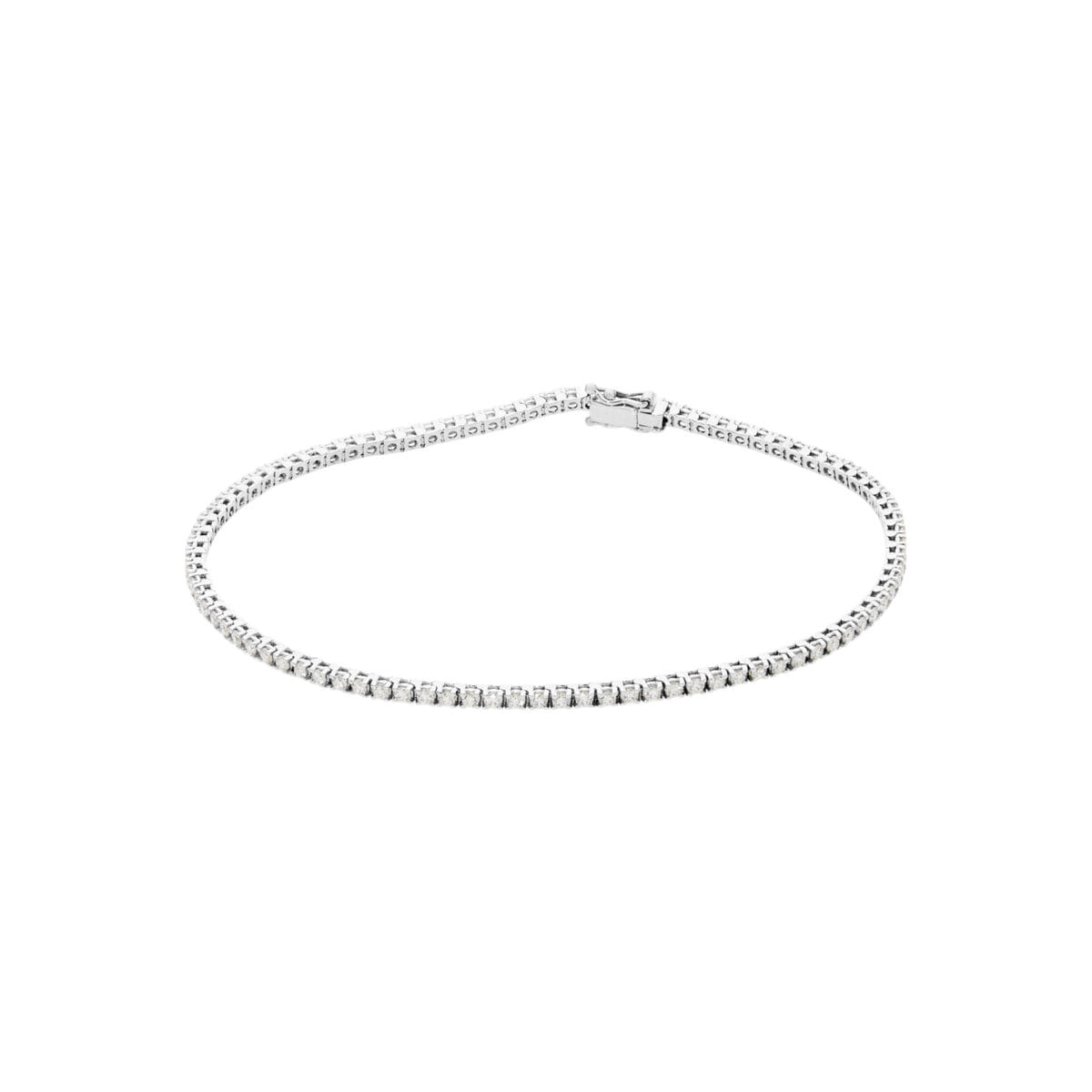 Bracciale tennis oro bianco e diamanti 2,25 ct-1
