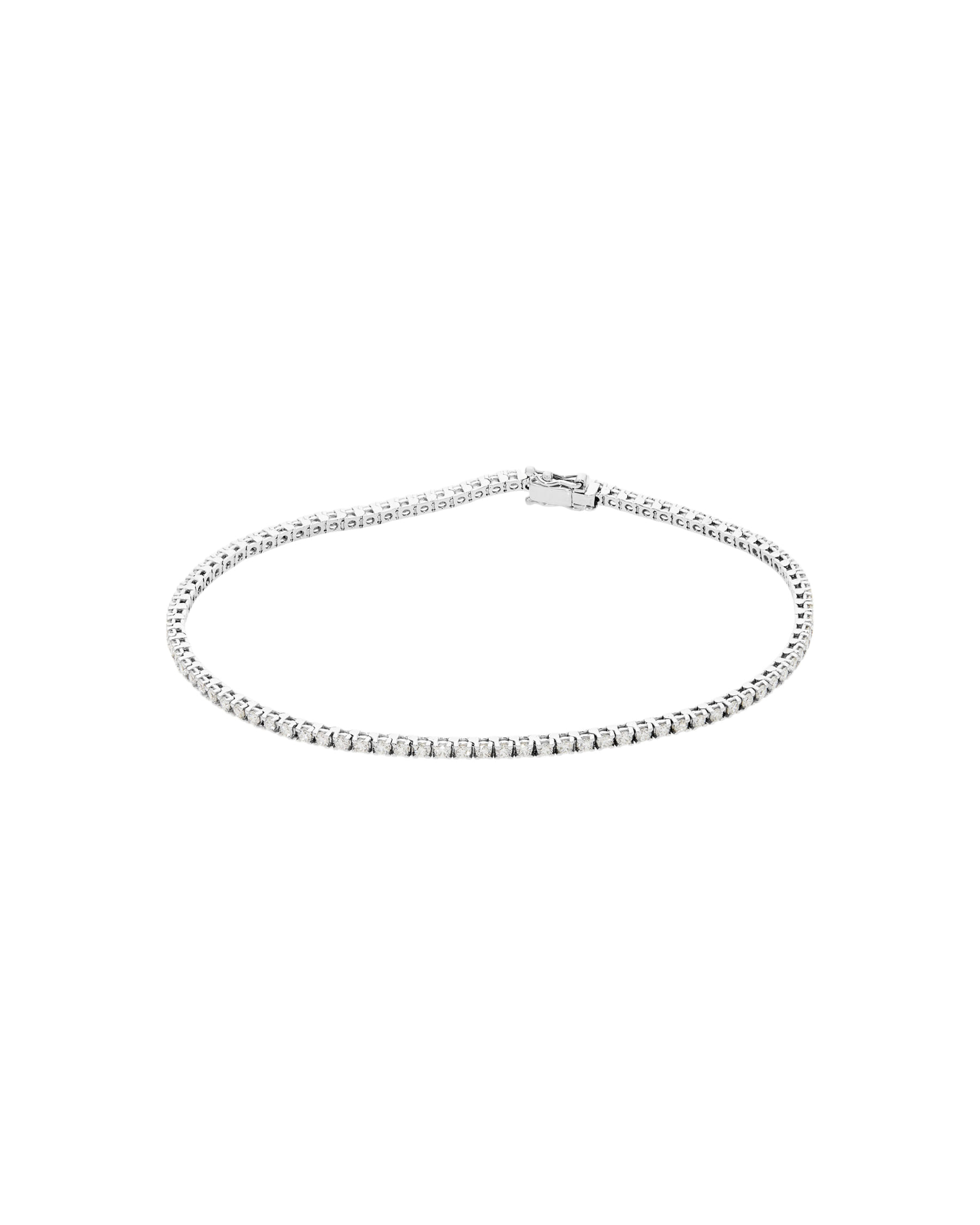 Bracciale tennis oro bianco e diamanti 2,25 ct-1