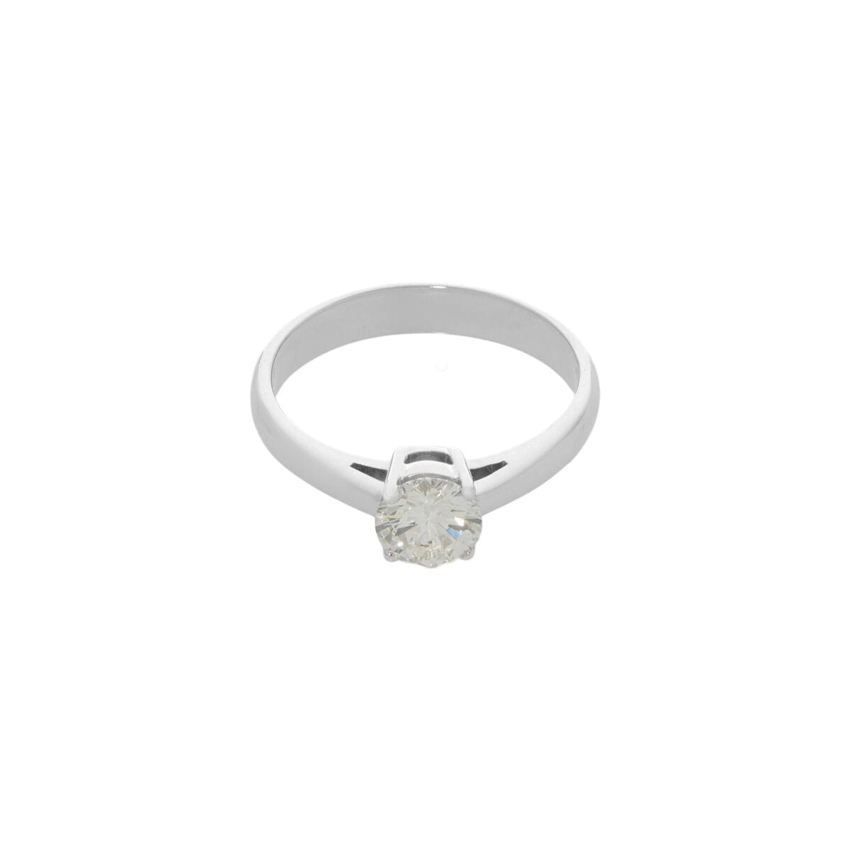 Anello solitario in oro bianco con diamante da 0,75 ct-1