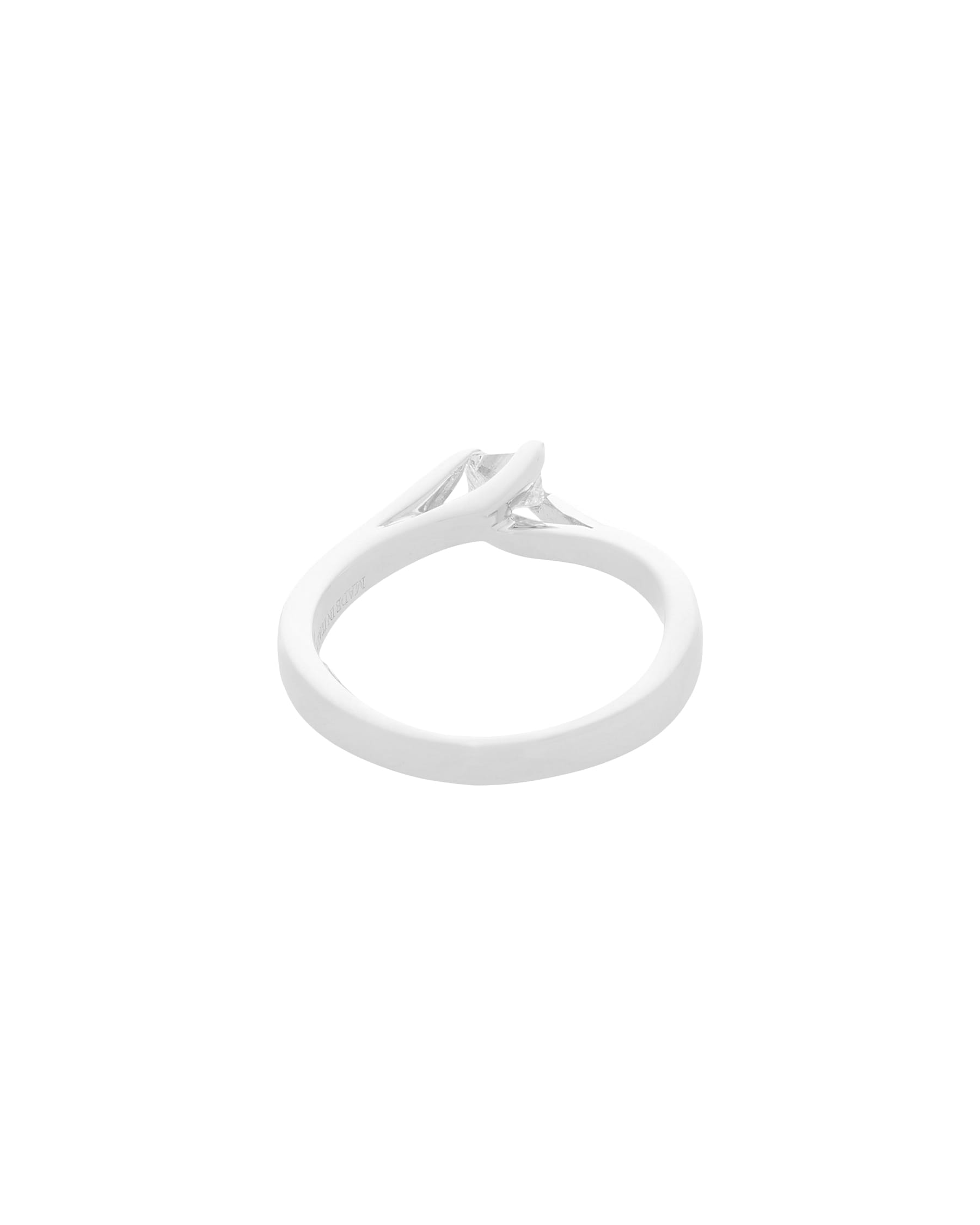 Anello solitario recarlo modello valentino con diamante taglio princess-3