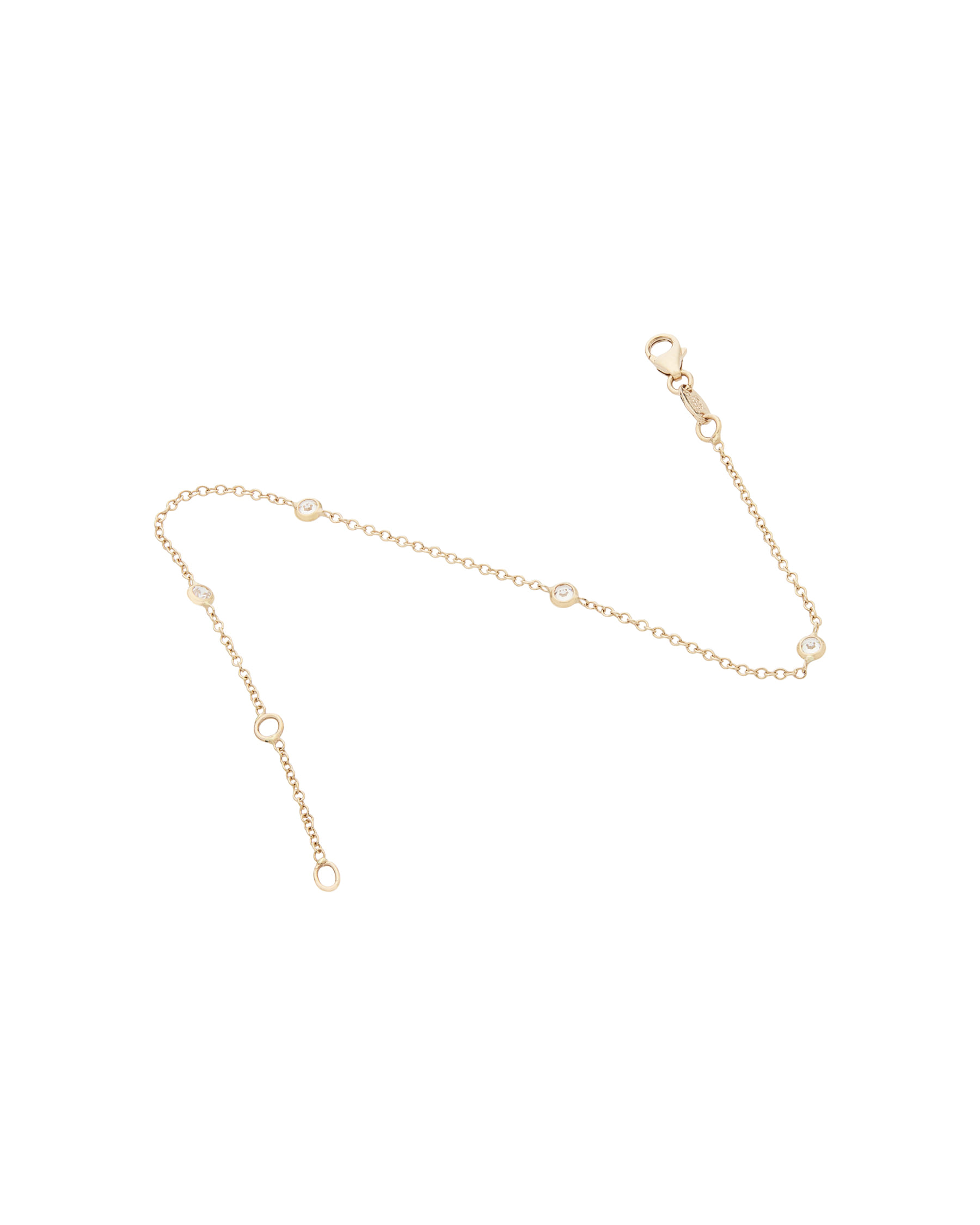 Bracciale in oro rosa con punti luce in zirconia cubica-2