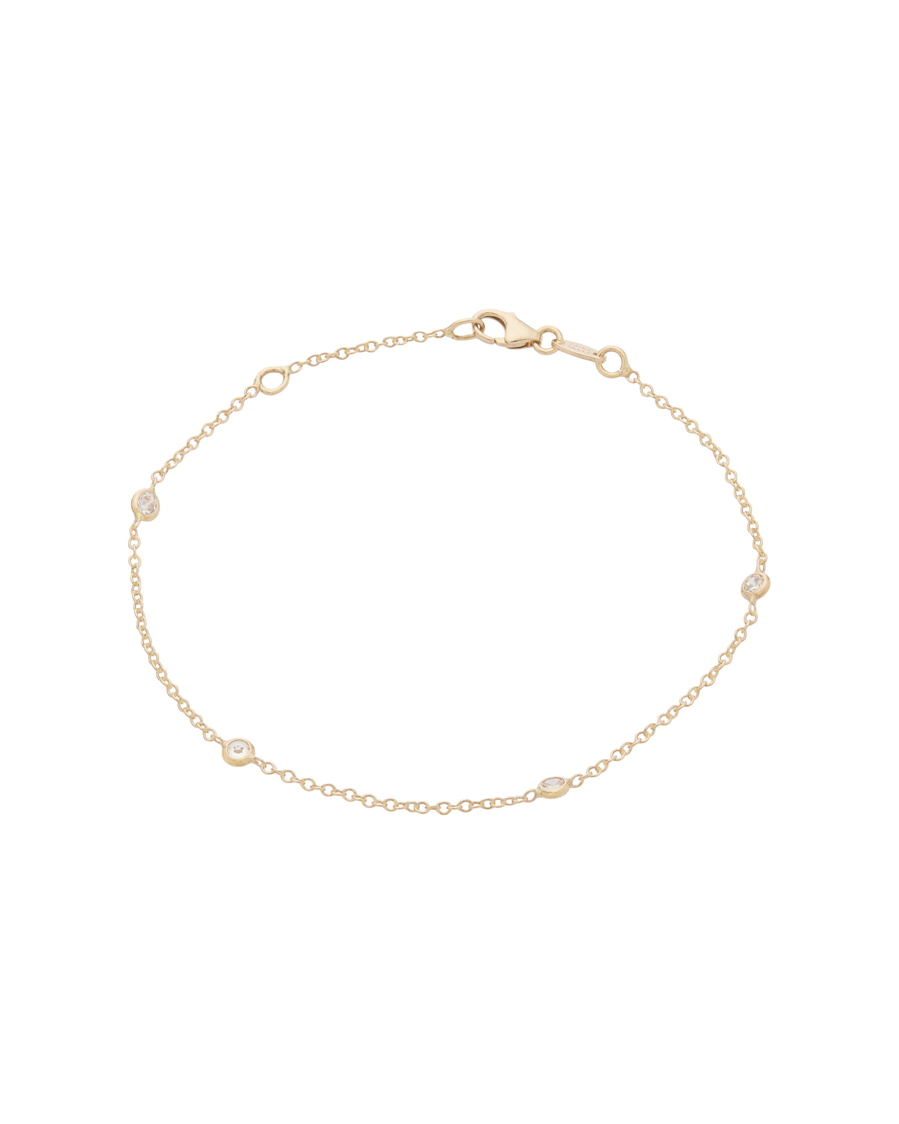 Bracciale in oro rosa con punti luce in zirconia cubica-1