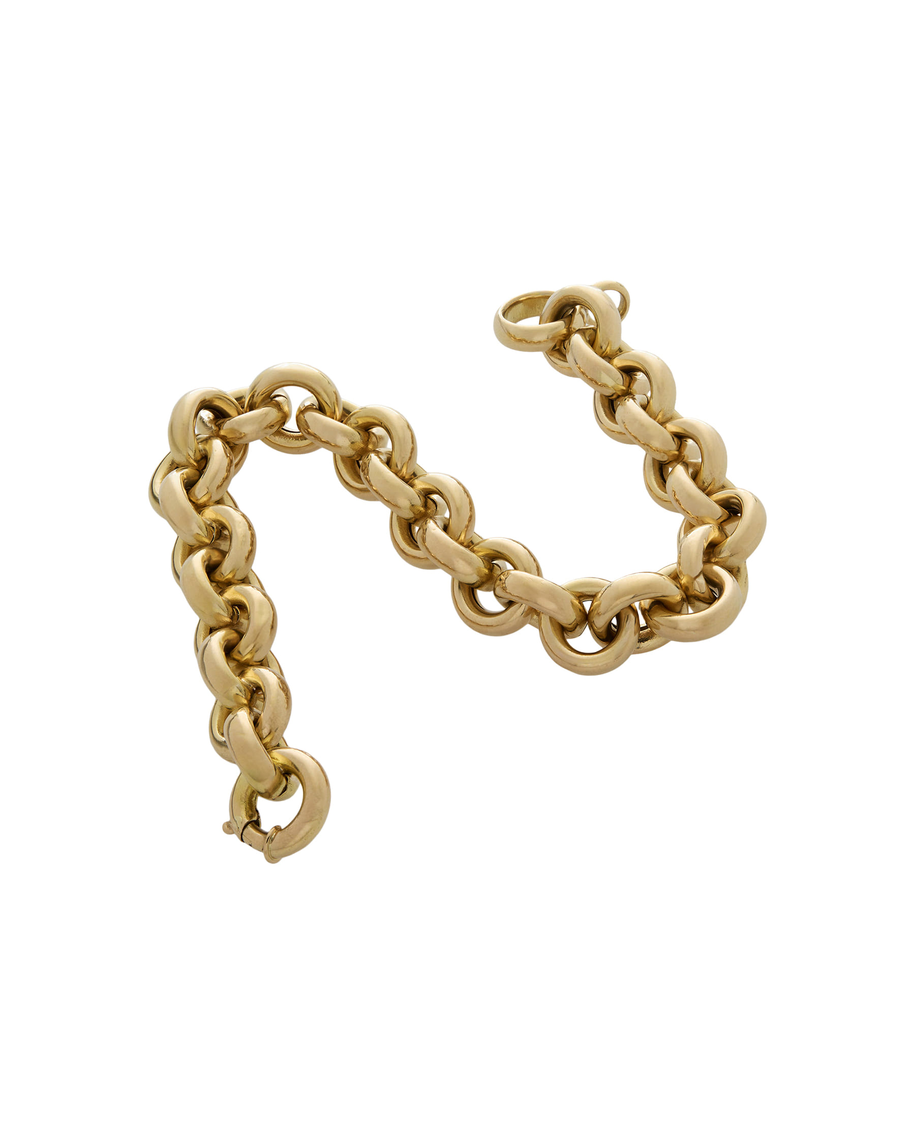 Bracciale maglia tonda in oro giallo 18 kt-2