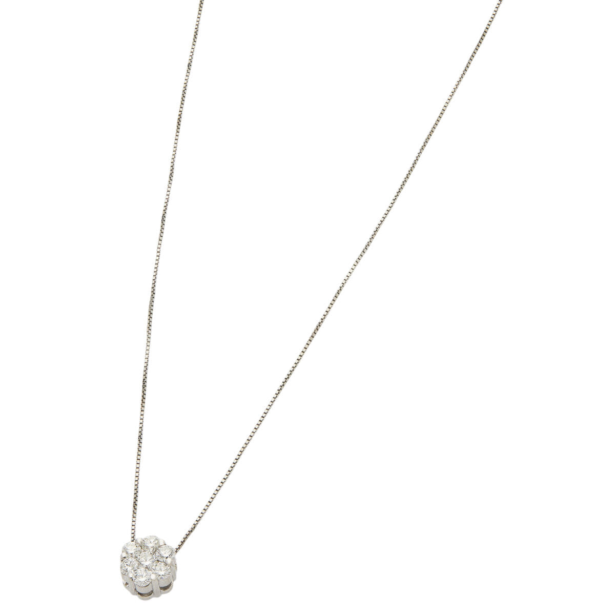 Catenina magic fiore in oro bianco con diamanti-1