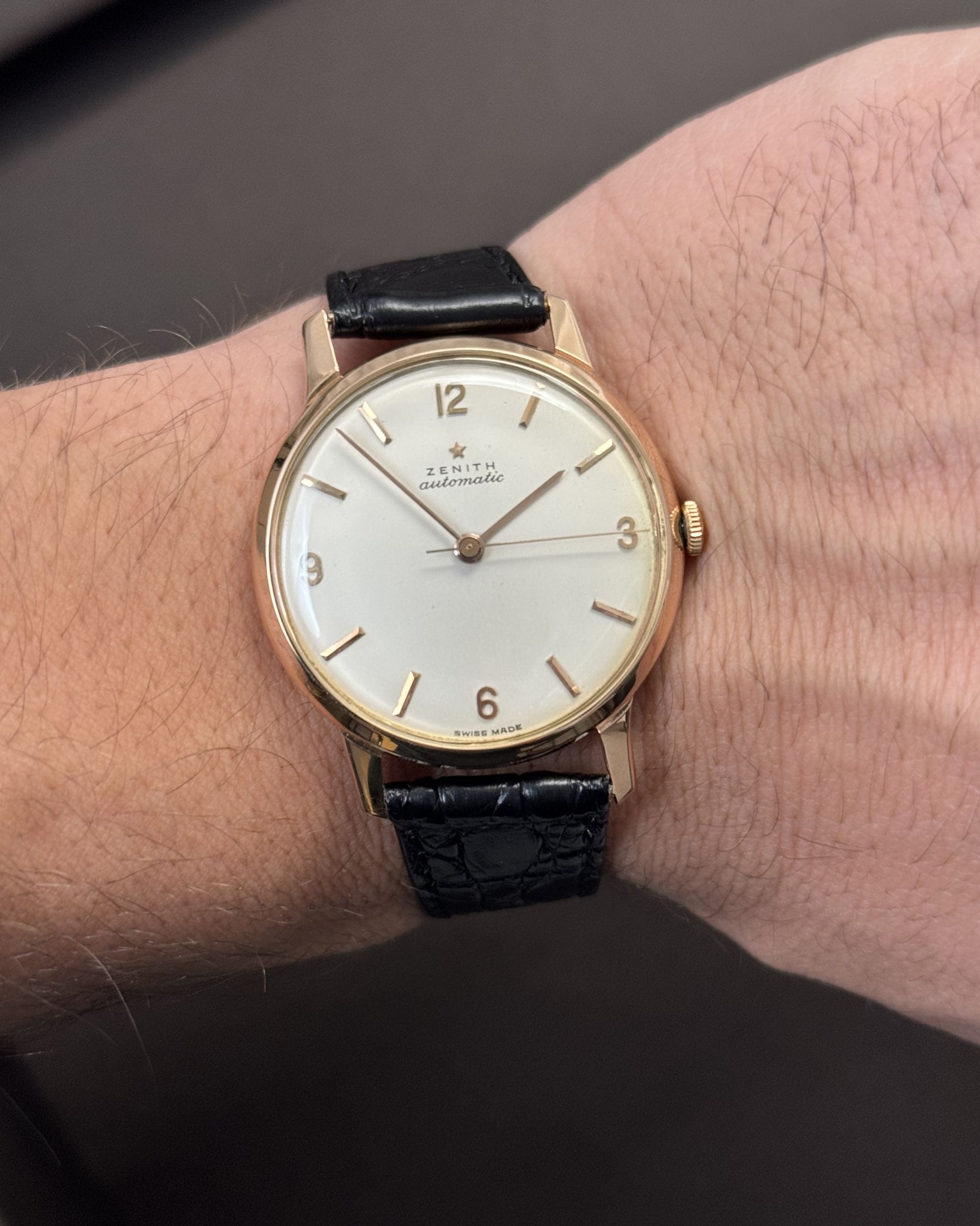 Zenith stellina automatic bumper 133 oro 18kt 35mm-7