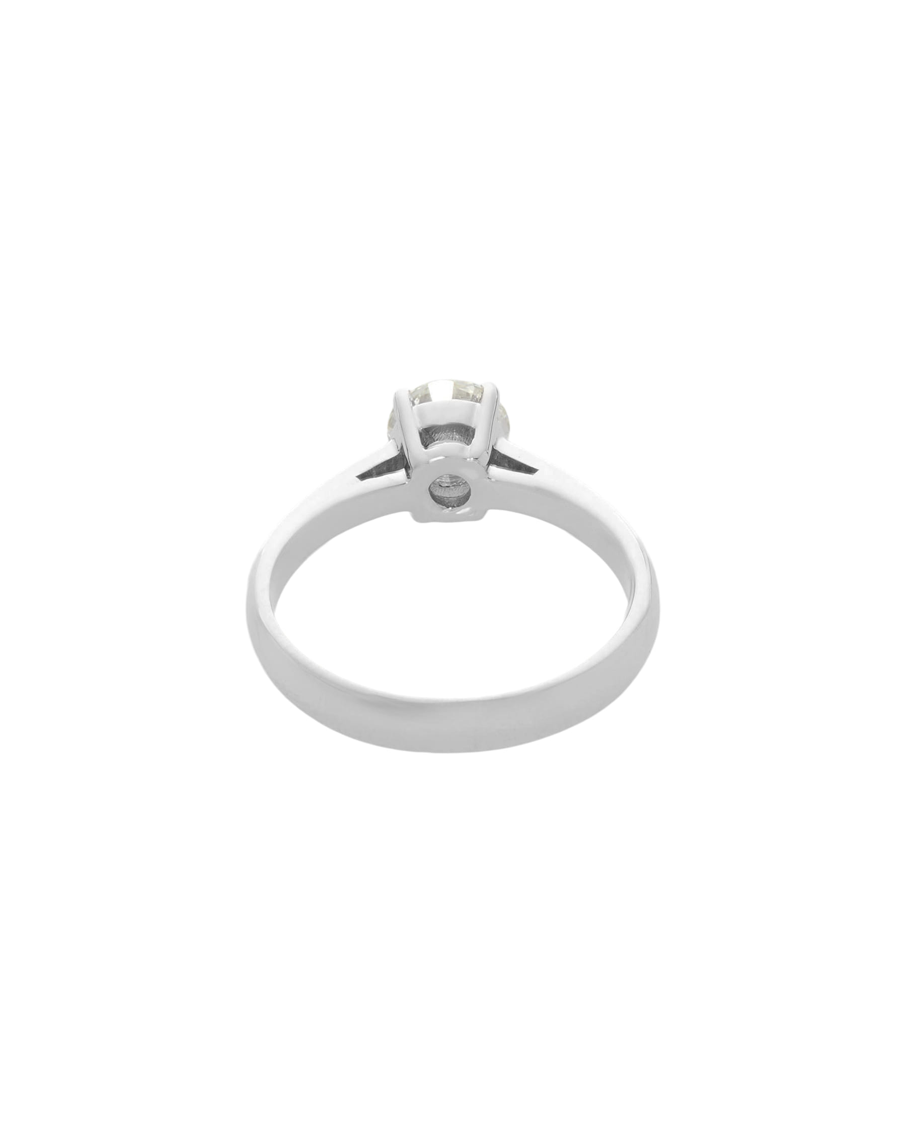 Anello solitario in oro bianco con diamante da 0,75 ct-3