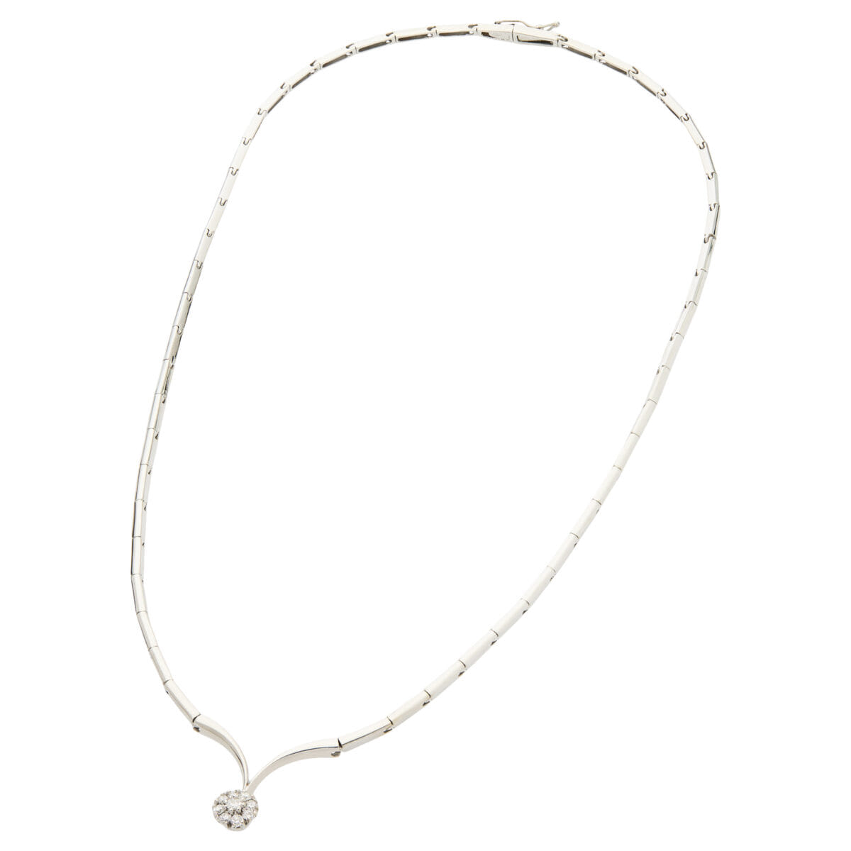 Collana magic fiore in oro bianco e diamanti-1